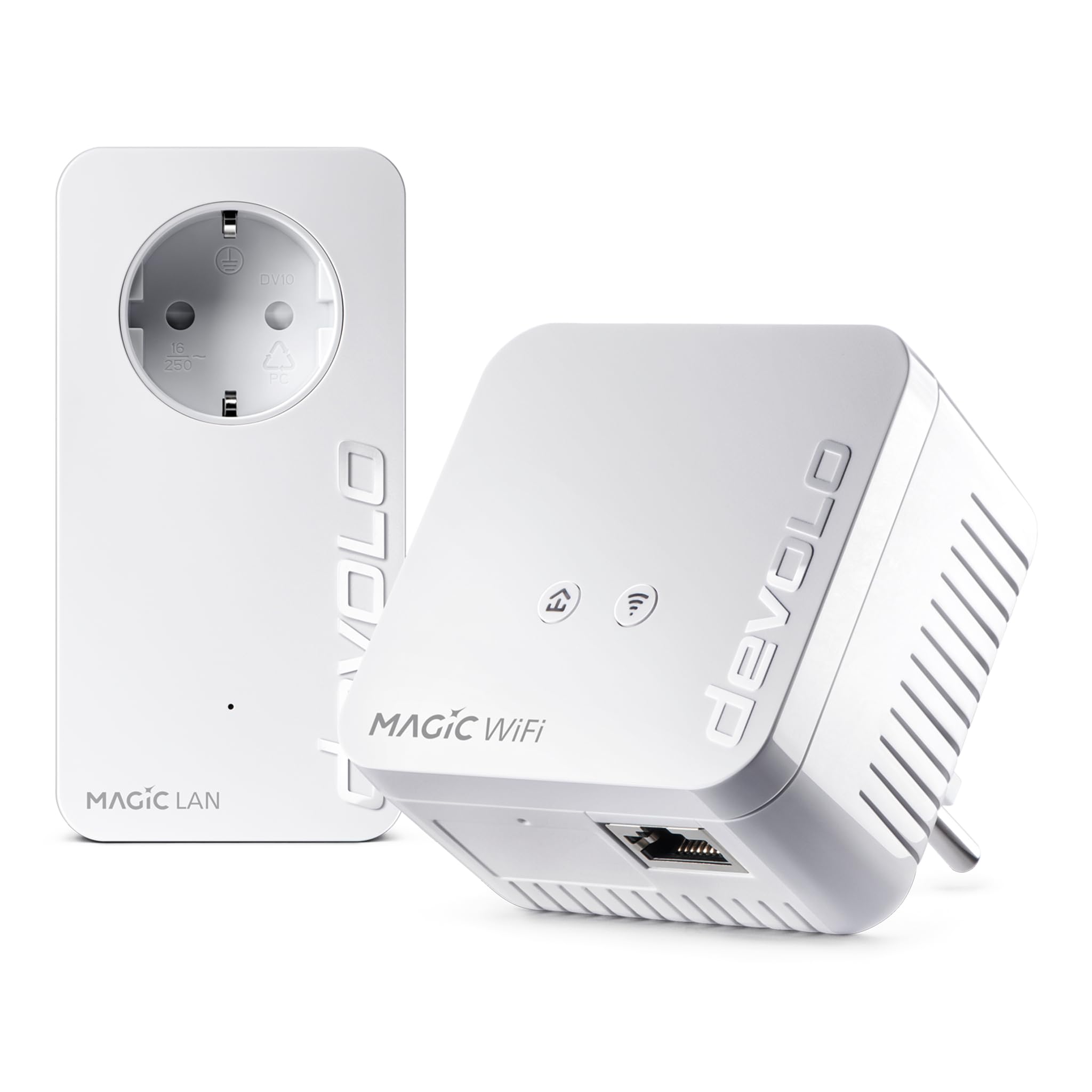 devolo Magic 1 WiFi mini starter kit, WiFi powerline adapter, up to 1,200 Mbit/s, WiFi amplifier, 1x LAN connection, dLAN 2.0, white - 8569