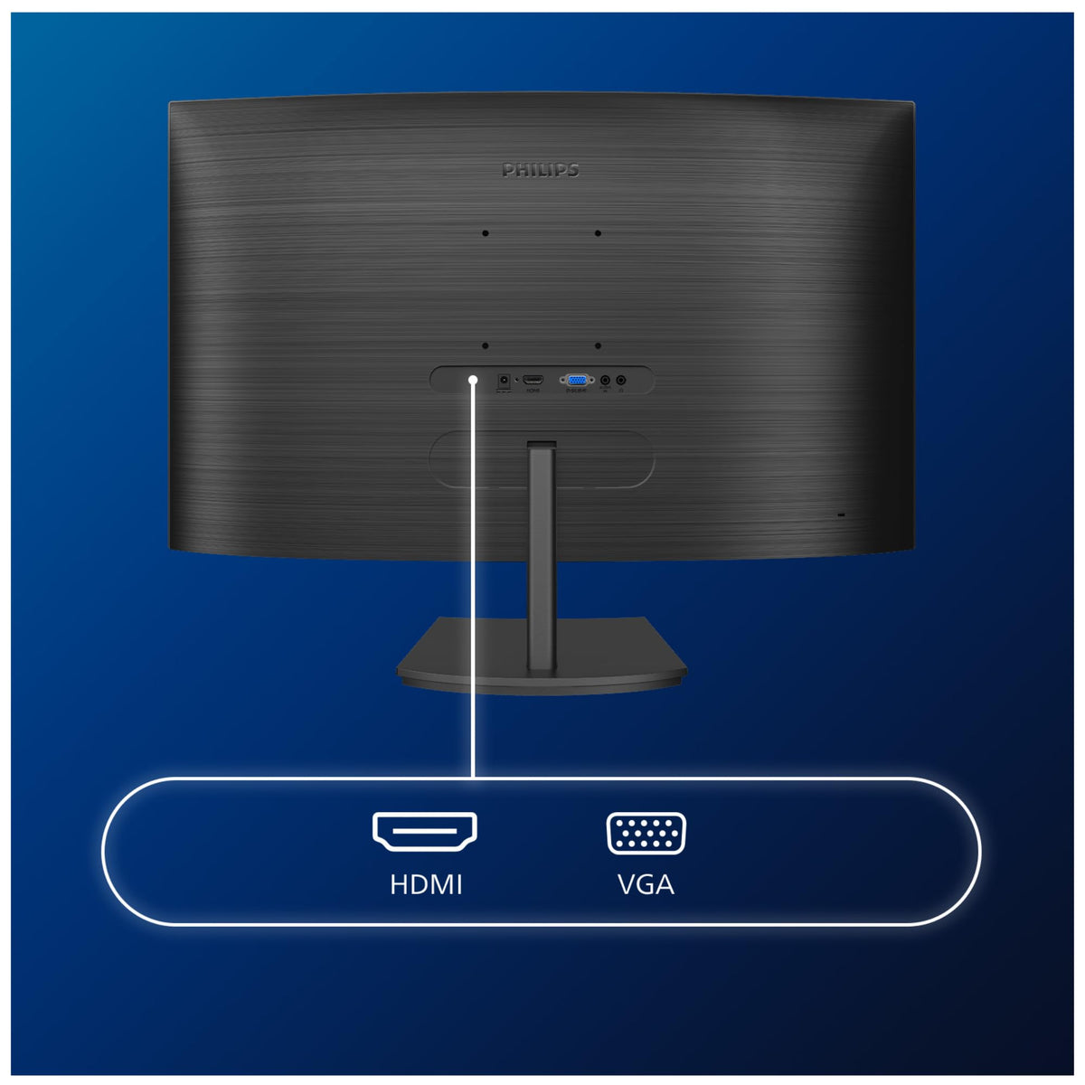 Philips 271E1SCA 27-inch Curved FHD Monitor, 75Hz, VA Panel, 4ms GtG, FreeSync, Speakers, (1920x1080 HDMI 1) Black - 271E1SCA/00