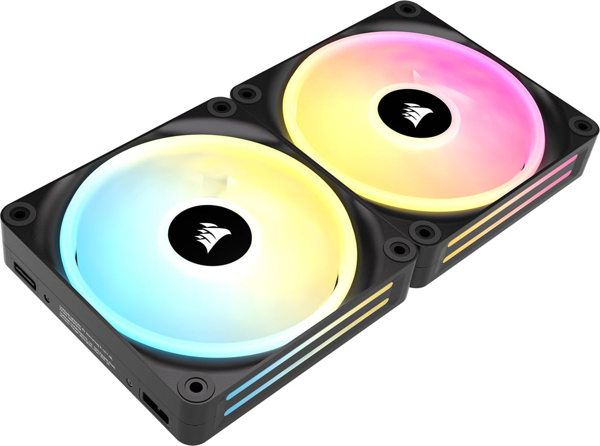 CORSAIR iCUE LINK QX140 RGB 140mm RGB Fan - Double Pack - Black - CO-9051004-WW