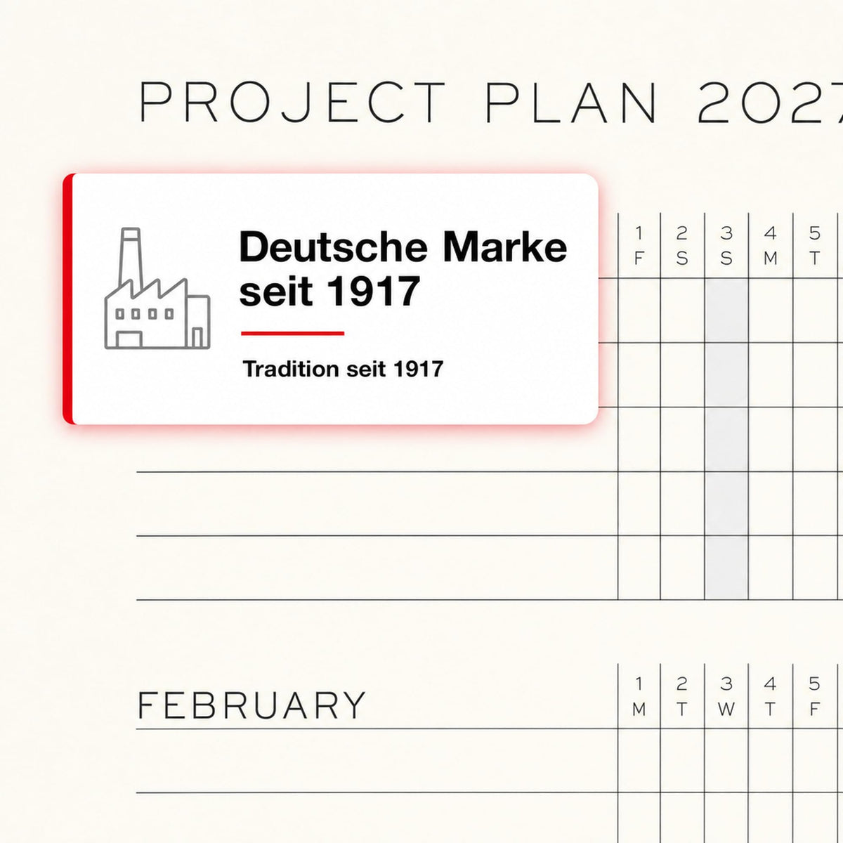 LEUCHTTURM1917 calendar săptămânal 2027 punctat mediu (A5) cu caiet, punctat - planificator de întâlniri engleză, floarea soarelui, copertă cartonată, 145 x 210 mm, ianuarie-decembrie 2027, prezentare săptămânală în stânga + pagina de note în dreapta -