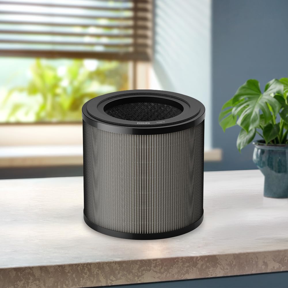 Philips Original Replacement Filter for Air Purifier 800 & 900 Series AC0950, AC0951, AC0830, AC0850, HEPA NanoProtect + Activated Carbon, 12 Month Life, Black/White (FY0910/30)
