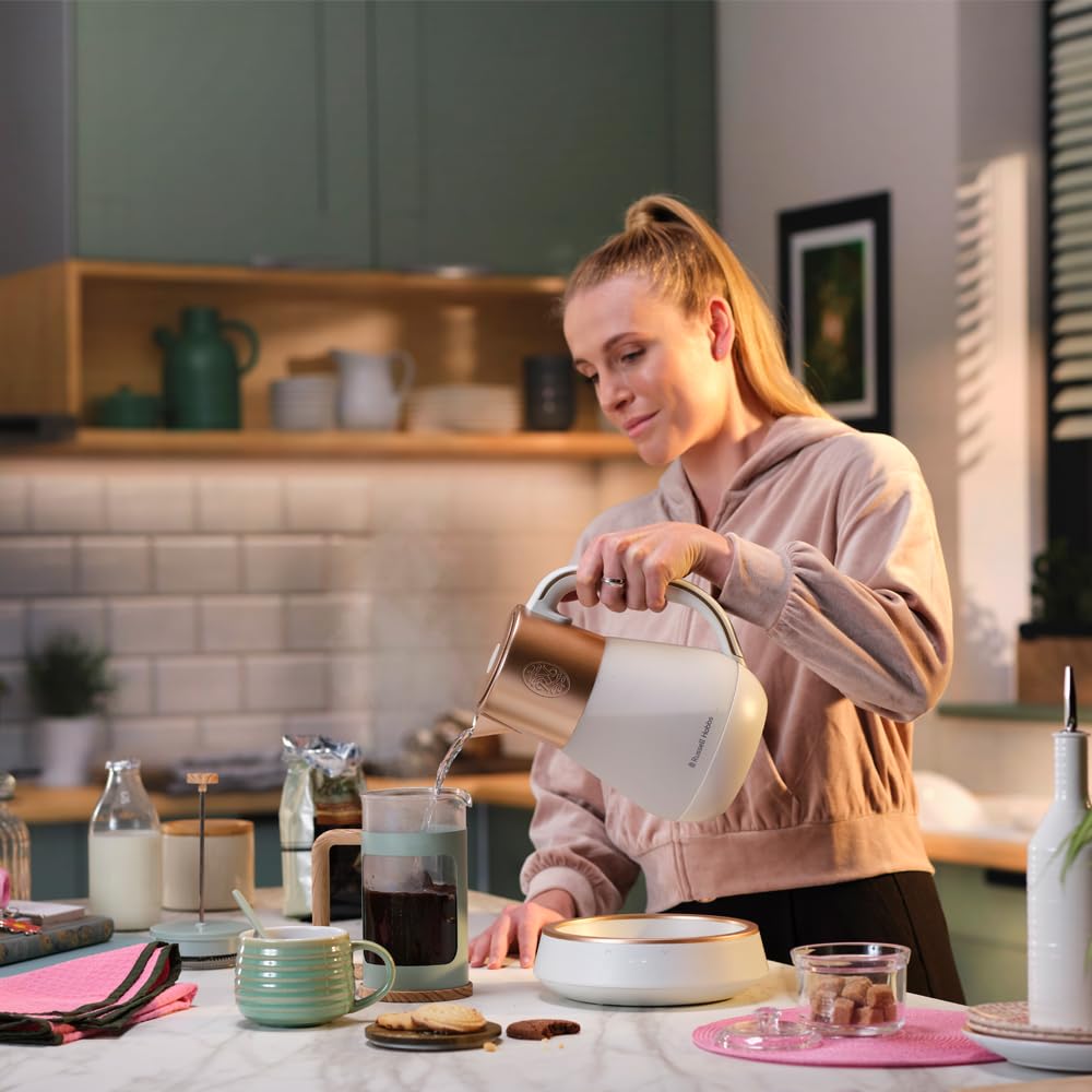 Russell Hobbs Calm Fierbător de apă din sticlă, 1,7 l, Calm, Setare temperatură - 27450-70