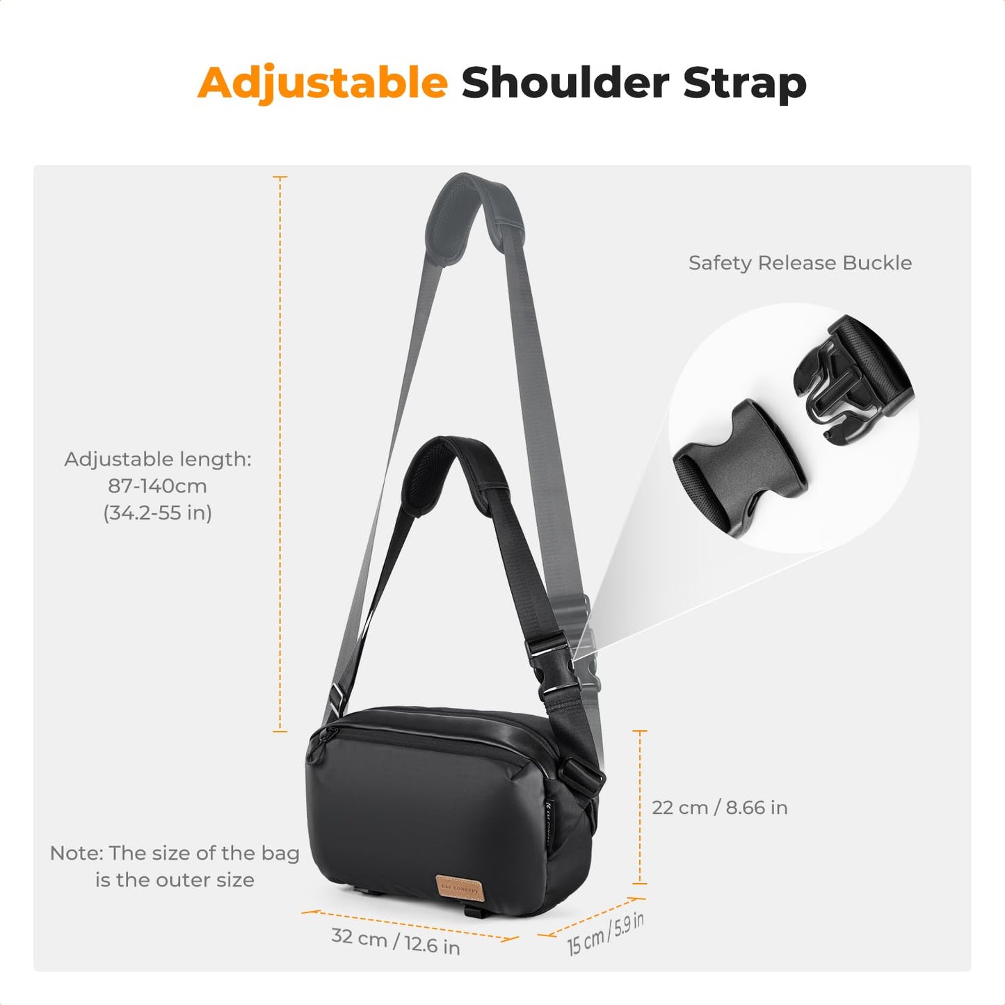 K&F CONCEPT Camera Backpack Shoulder Bag Square Bag Bags for Photographers Camera Rectangle Case Compatible with Canon/Nikon/Sony/DJI Mavic Drone Backpack - KF13.157V8