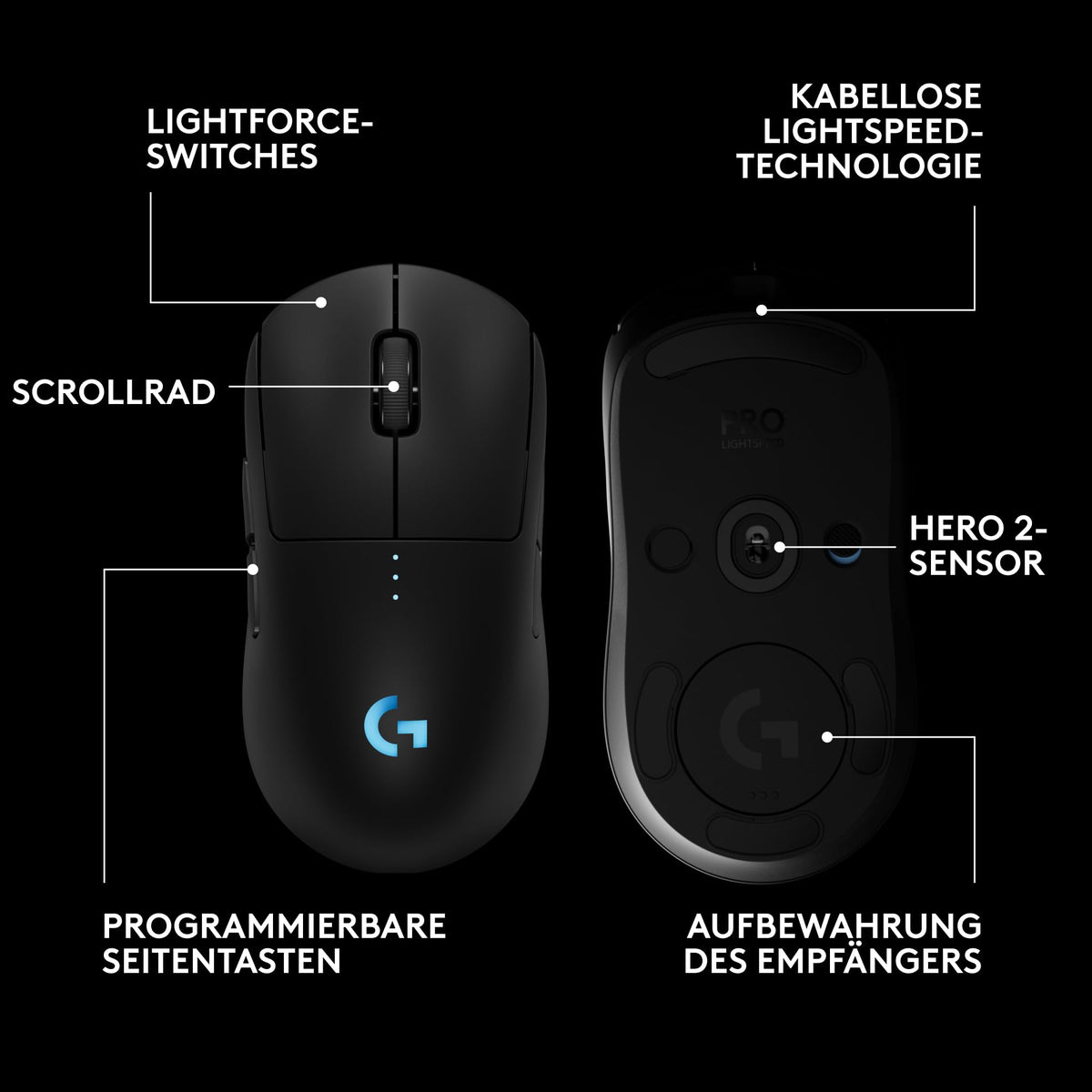 Logitech G PRO 2 Lightspeed Wireless Gaming Mouse - 910-007295