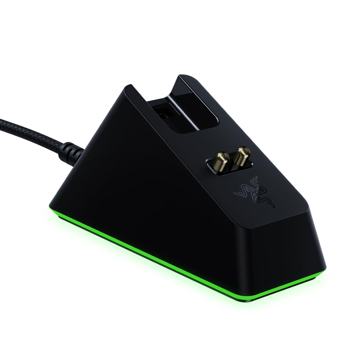 Razer Mouse Dock Chroma - Stație de încărcare cu iluminare RGB pentru DeathAdder V2 Pro, Viper Ultimate, Basilisk Ultimate, Naga Pro (Stație de încărcare magnetică pentru mouse, antiderapantă) Negru - RC30-03050200-R3M1