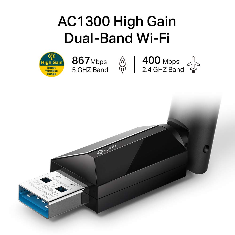 TP-Link Archer T3U Plus AC1300 High Gain USB WLAN Stick Adapter with - ARCHER