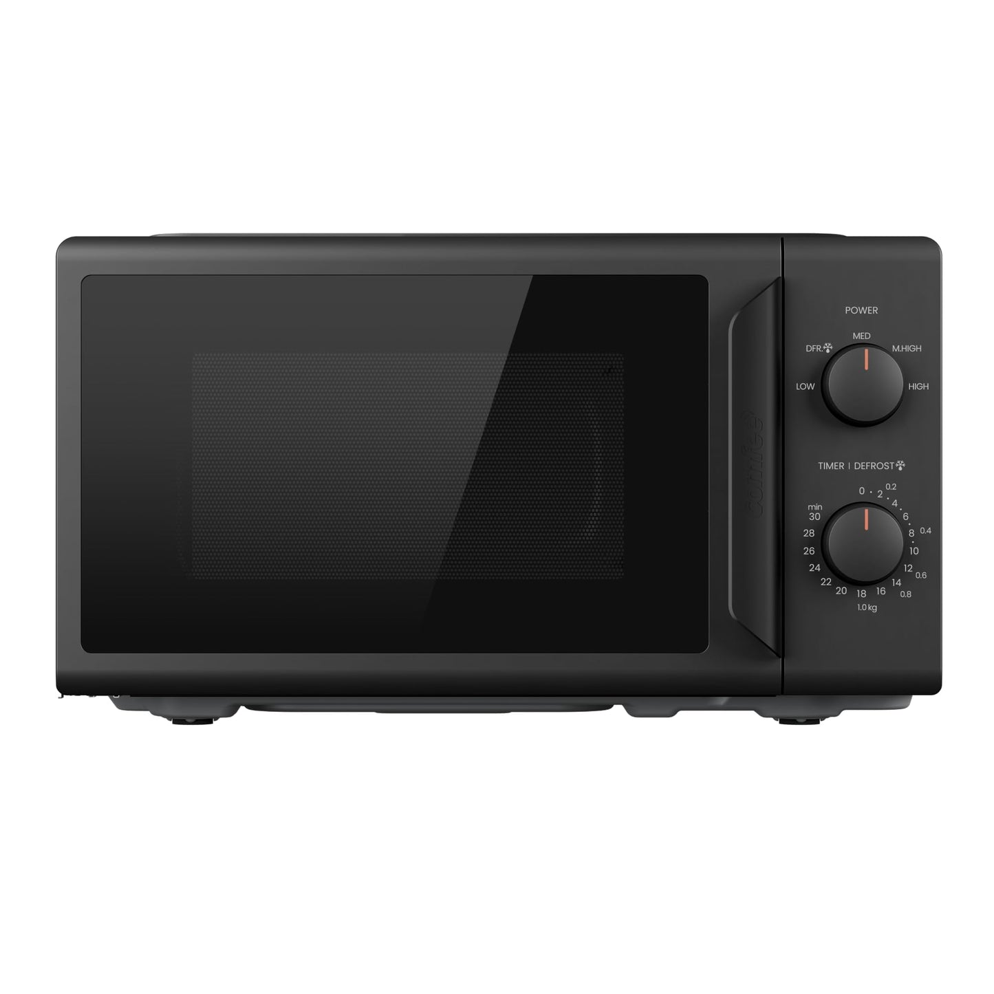 Comfee CMO-MP012ND(BK) Freestanding microwave, 20L compact in black, 700W small microwave with 5 power levels, turntable, defrost function for singles, student dormitories & small kitchens