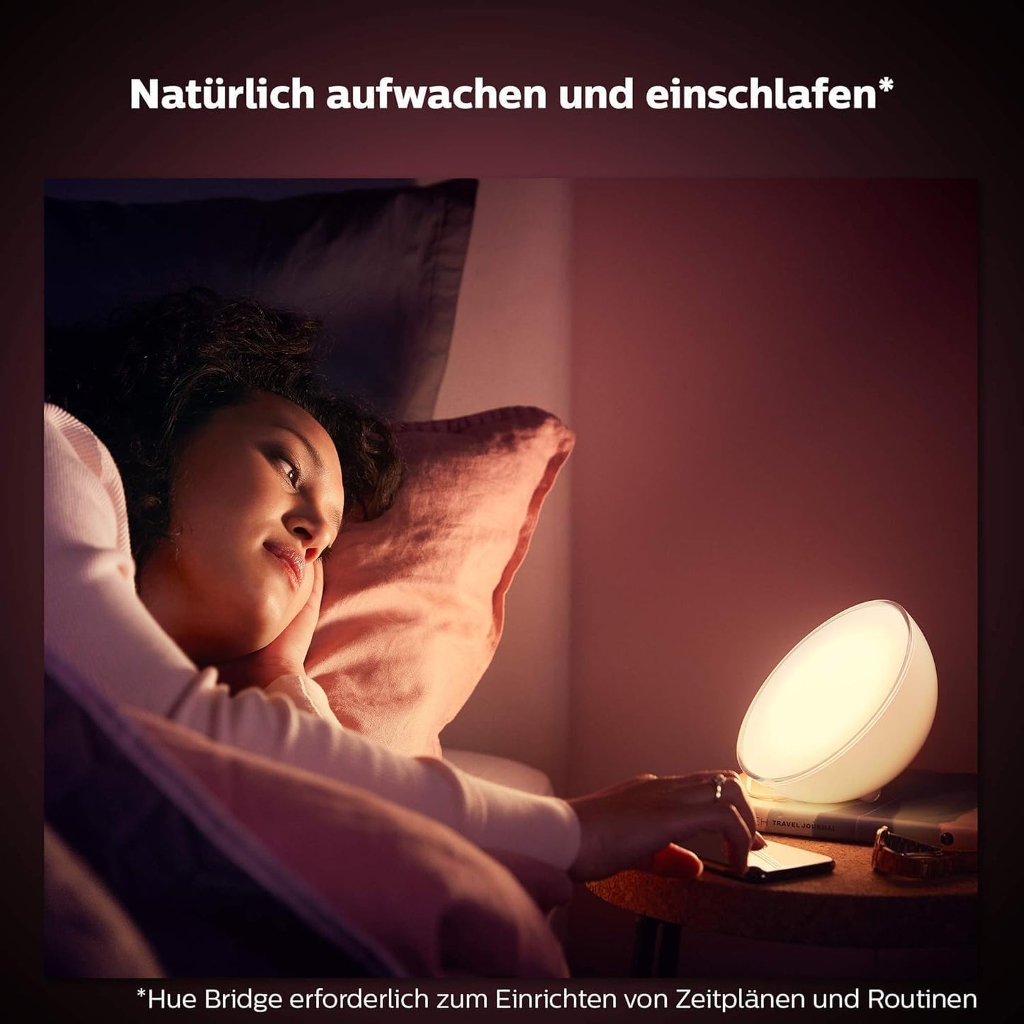Philips Hue White & Color Ambiance Go table lamp (530 lm), dimmable LED light for the Hue lighting system with 16 million colors, smart light control via voice or app, white - 915005821901
