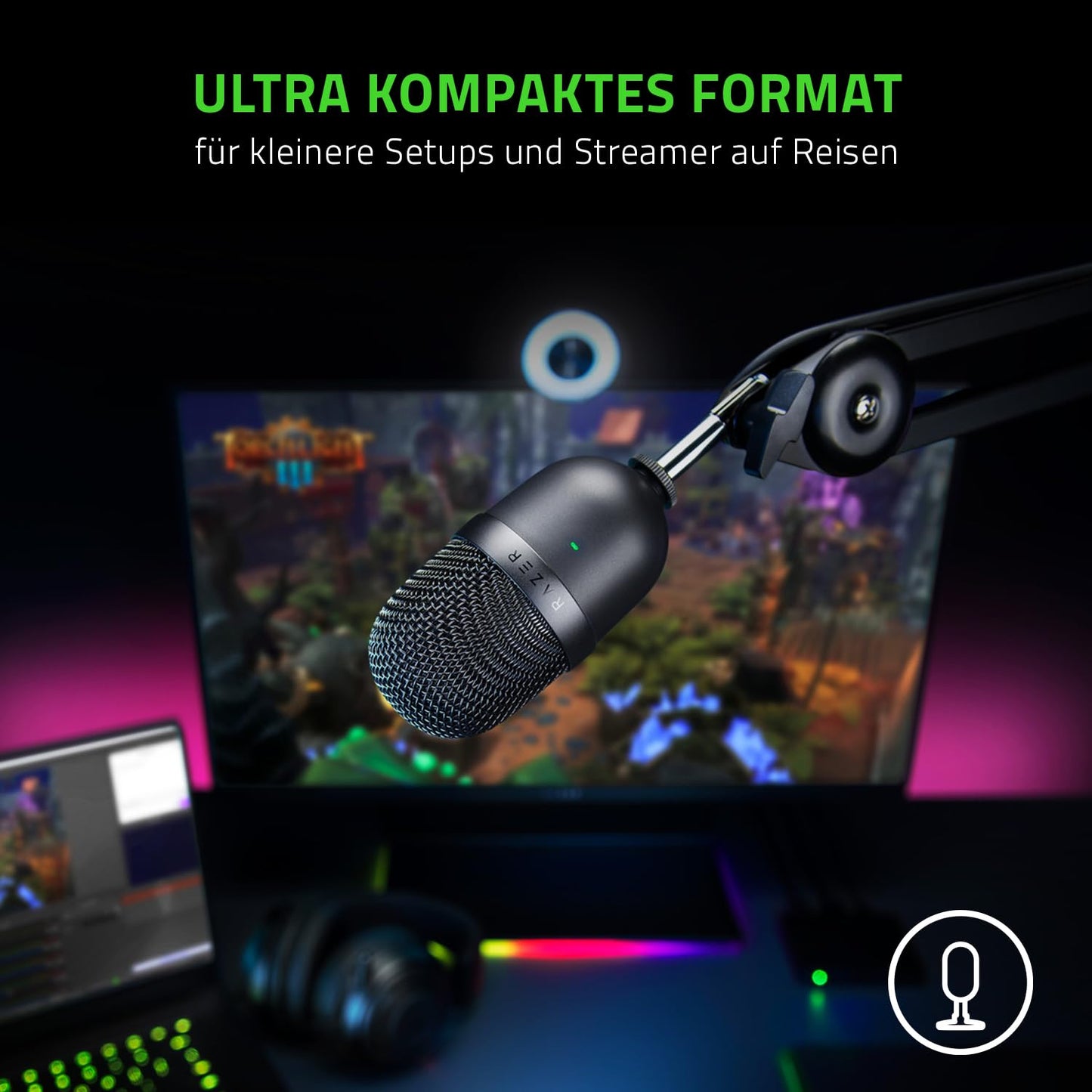 Razer Seiren Mini - USB condenser microphone for streaming - RZ19-03450100-R3M1