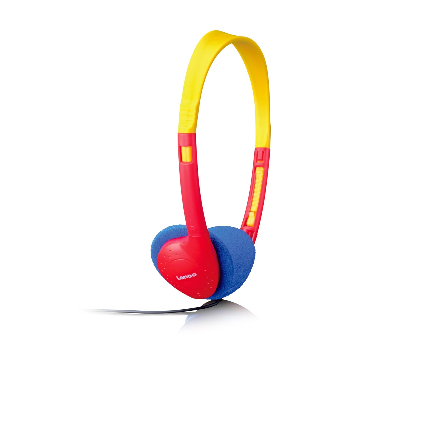 Lenco CD-021 CD player for children - portable CD player - Discman - headphones with volume limiter - reads CD-R/RW - integrated battery - with charging cable - red/blue, CD-021KIDS