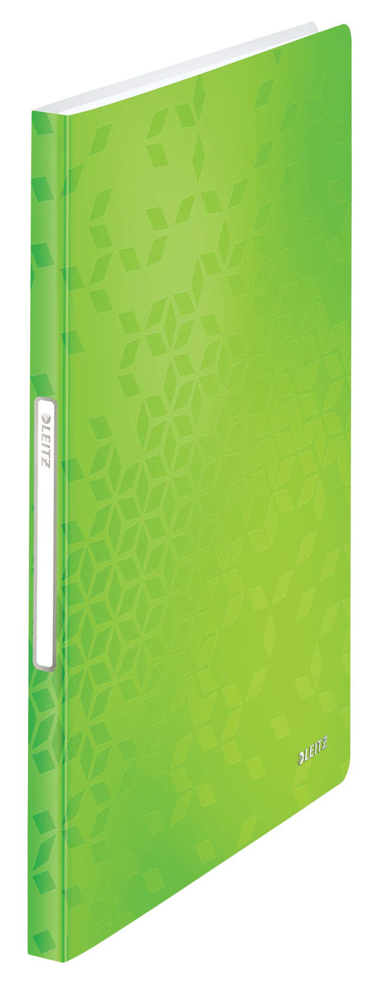 Leitz WOW display book in A4 format, pack of 10, each with 40 transparent pockets for 80 sheets, green, WOW, 46320054 - 46320054-10