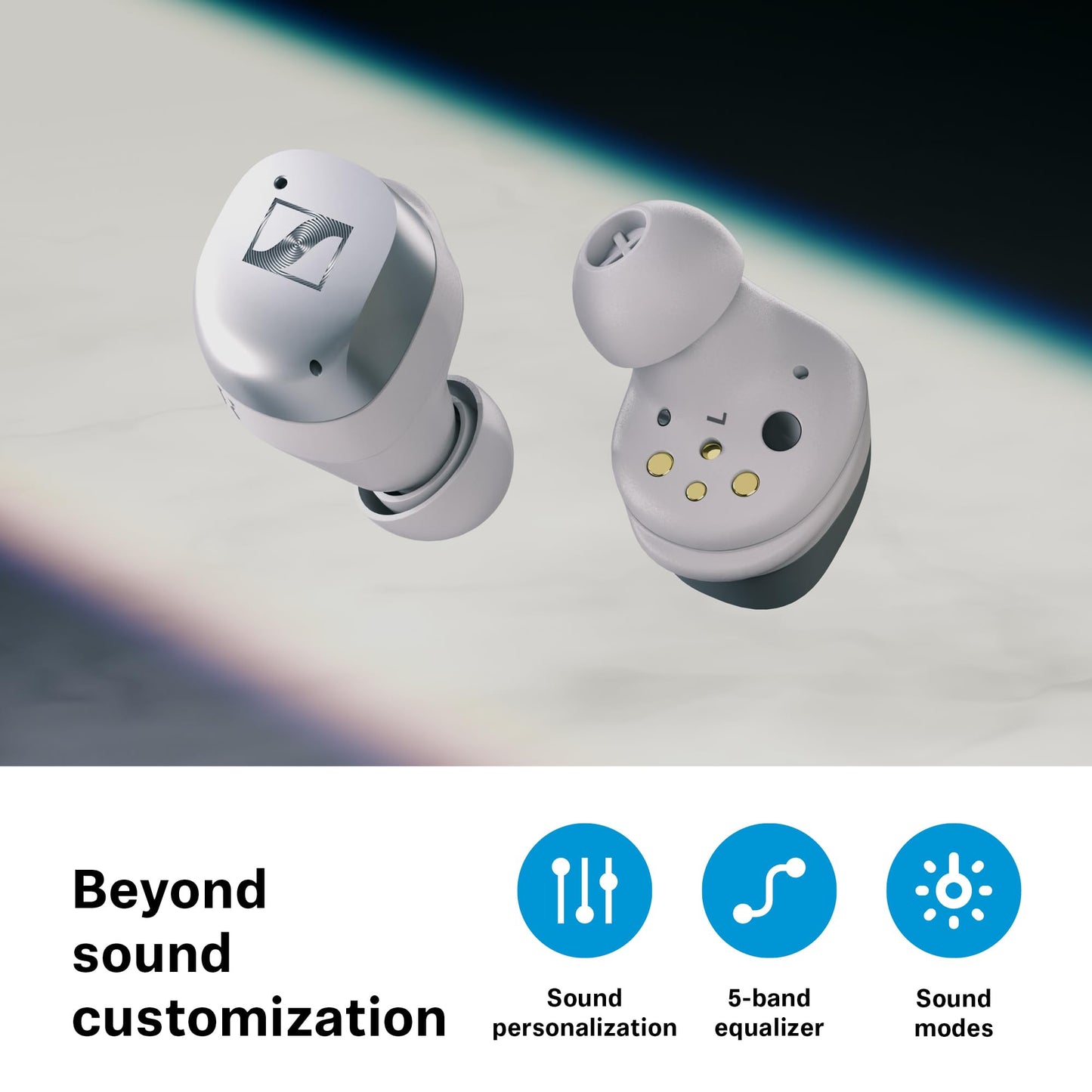 Sennheiser MOMENTUM True Wireless 4, wireless Bluetooth headphones, Bluetooth 5.4, noise canceling, comfortable design, 30 hour battery life, adaptive ANC, LE Audio, Auracast, black copper - 700367