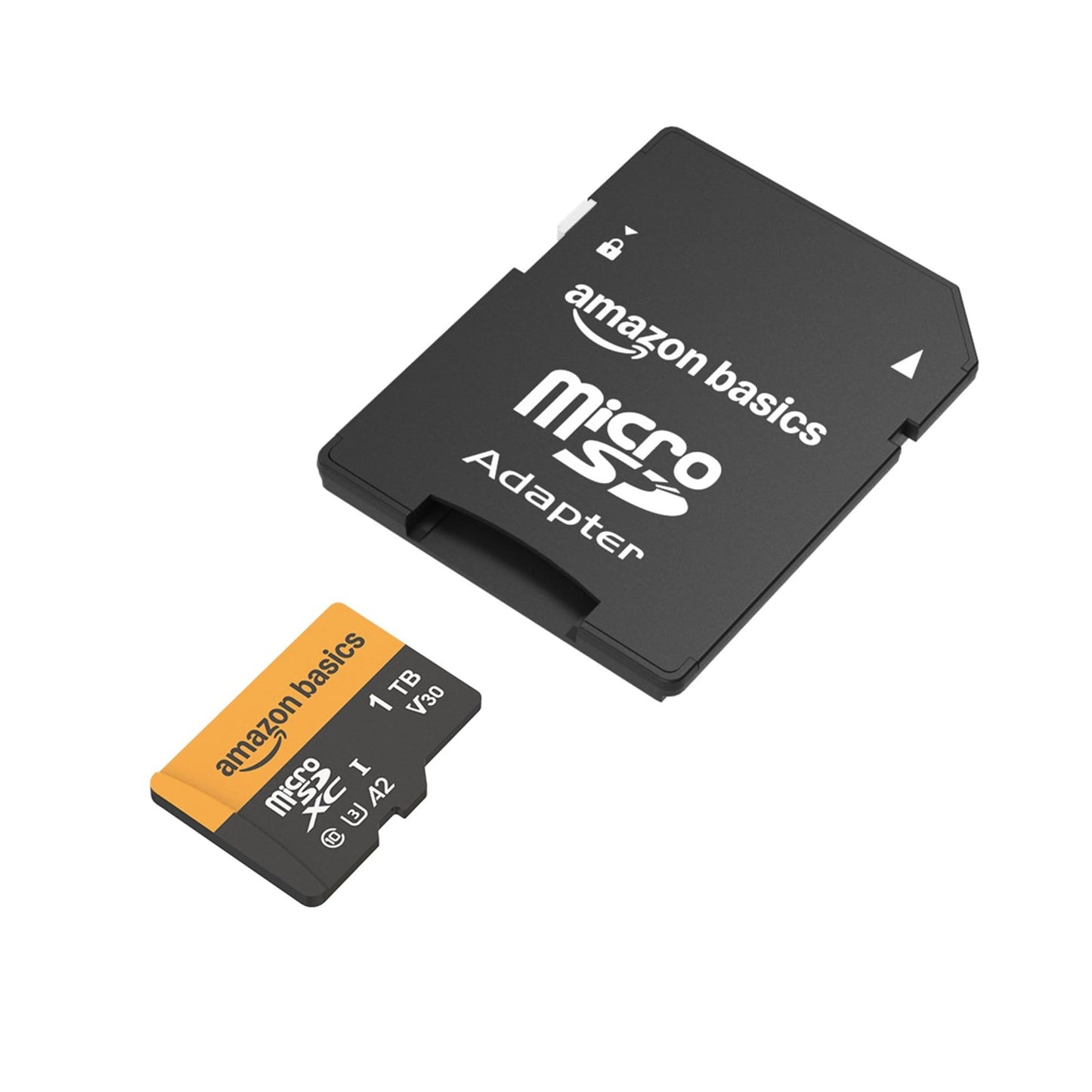 Amazon Basics 1TB microSDXC Card with Adapter, Read Speed up to 200MB/s, Pack of 1 - LSMICRO1TBGU3-H
