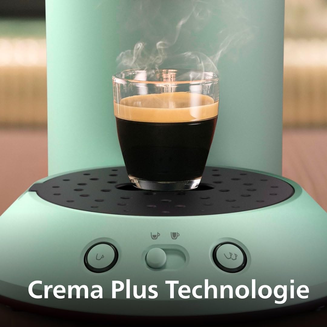 Philips Senseo Original Plus coffee pod machine, coffee strength selection, Coffee Boost technology, recycled plastic, desert green (CSA210/80)
