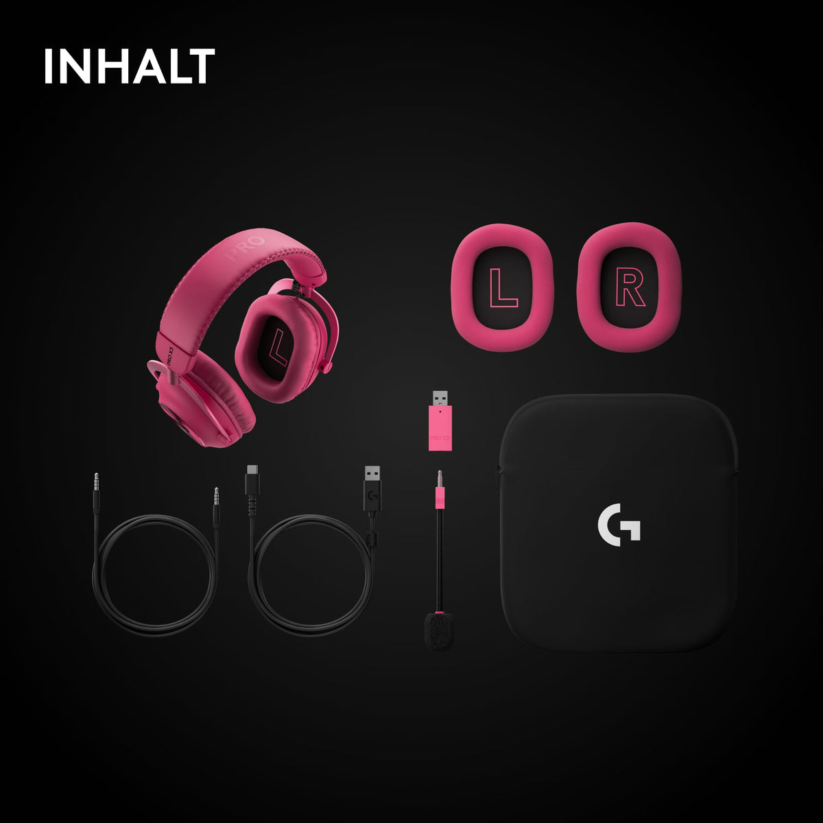 Logitech G PRO X3 Lightspeed Gaming Headset - Magenta - 981-001756