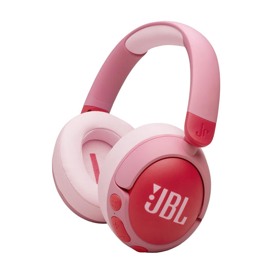JBL Junior 470 NC, wireless over-ear Bluetooth headphones with active noise canceling for children, microphone, 50 h playback, JBL Safe Sound, low volume, simple operation and stickers, pink - JBLJR470NCPIK