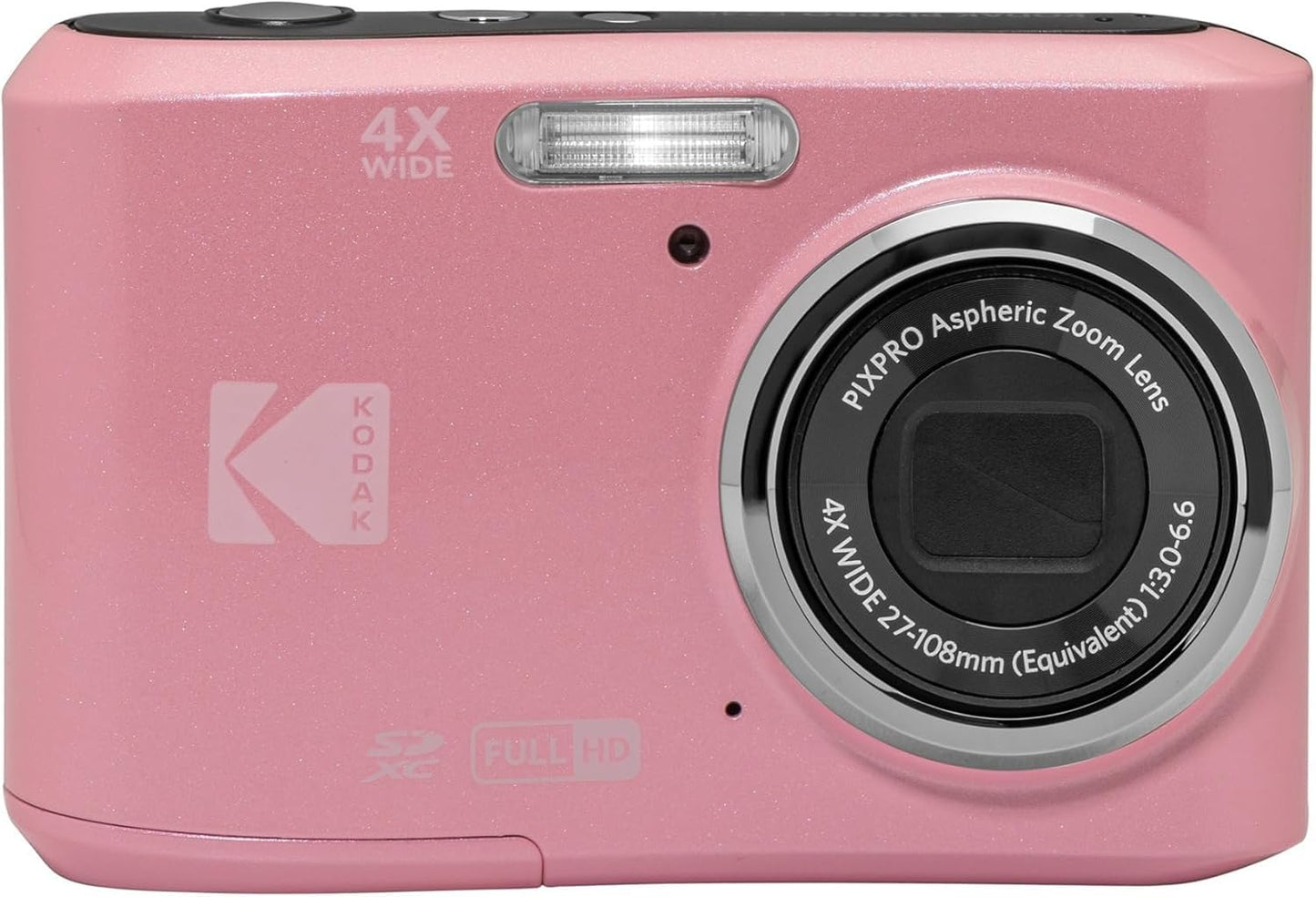 Kodak PIXPRO FZ45 Friendly Zoom 16MP 1080p Full HD Digital Camera with 4X Optical Zoom and 27mm Wide Angle Lens (Pastel Pink) - FZ45PK