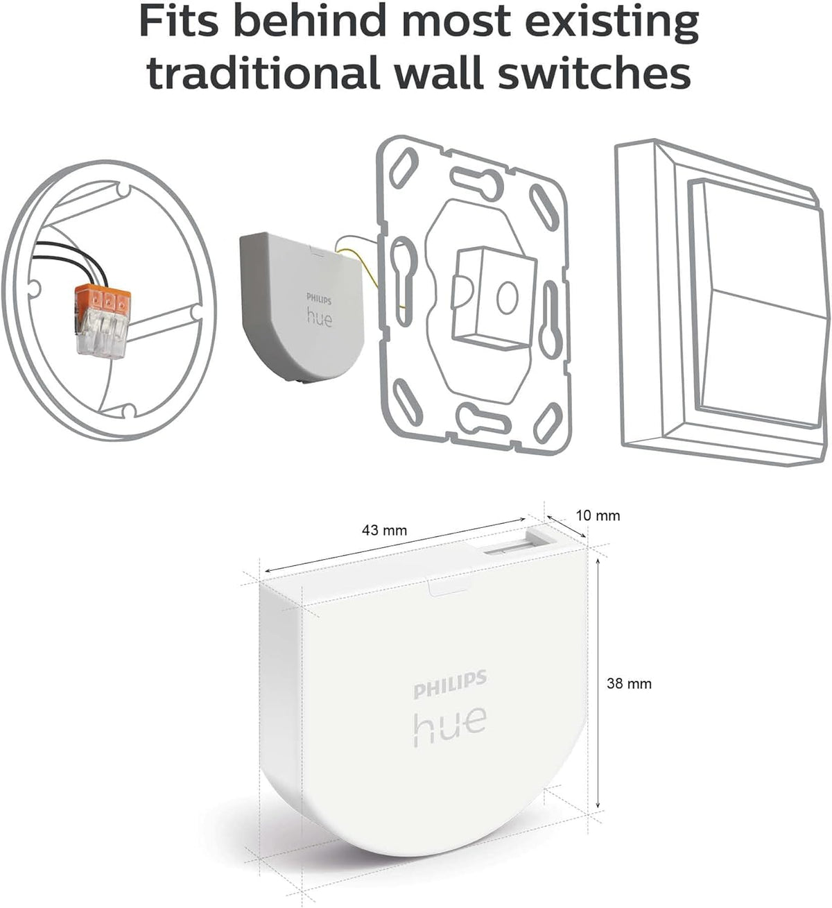 Philips Hue Wall Switch, Smart Switch, 2-Pack - 929003017102