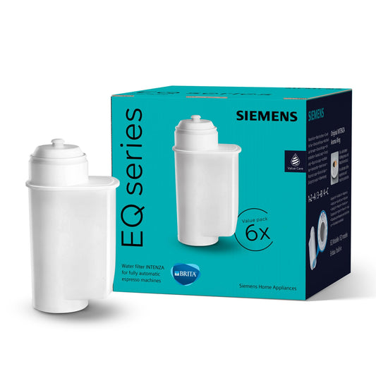 Siemens BRITA Intenza Wasserfilter TZ70063A, 6 bucăți, reduce conținutul de calcar din apă, compatibil cu espressoarele din seria EQ, precum și cu espressoarele integrate.