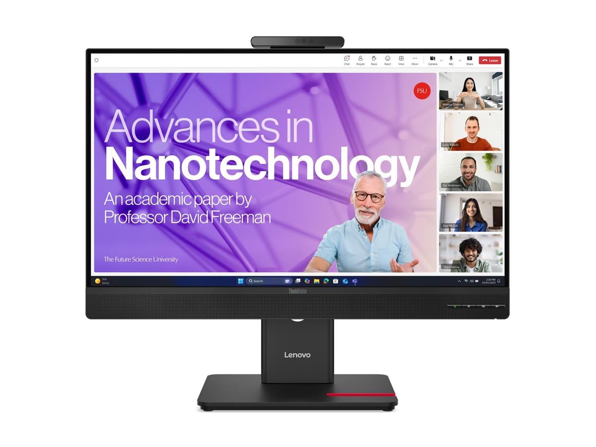 Lenovo ThinkVision T24-4v - Monitor LED - 1920 x 1080 Full HD (1080p) @ 120 Hz - IPS - 250 cd/m² - 1500:1 - 4 ms - HDMI, VGA, DisplayPort, USB-C - Difuzoare - Negru mat - 64B6MAT1EU