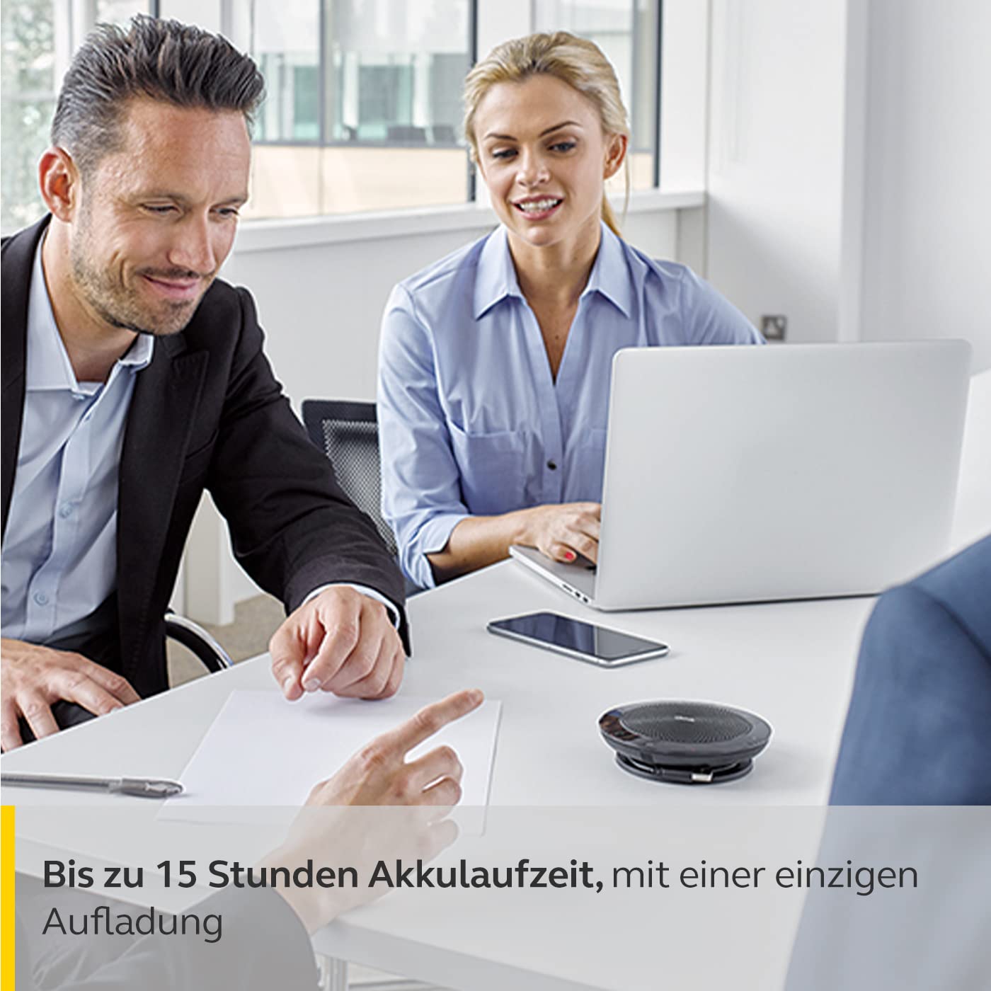 Jabra Speak 510 Speaker — portable Bluetooth speaker, conference speaker — connects to laptops, smartphones and tablets — USB plug, black - 7510-109
