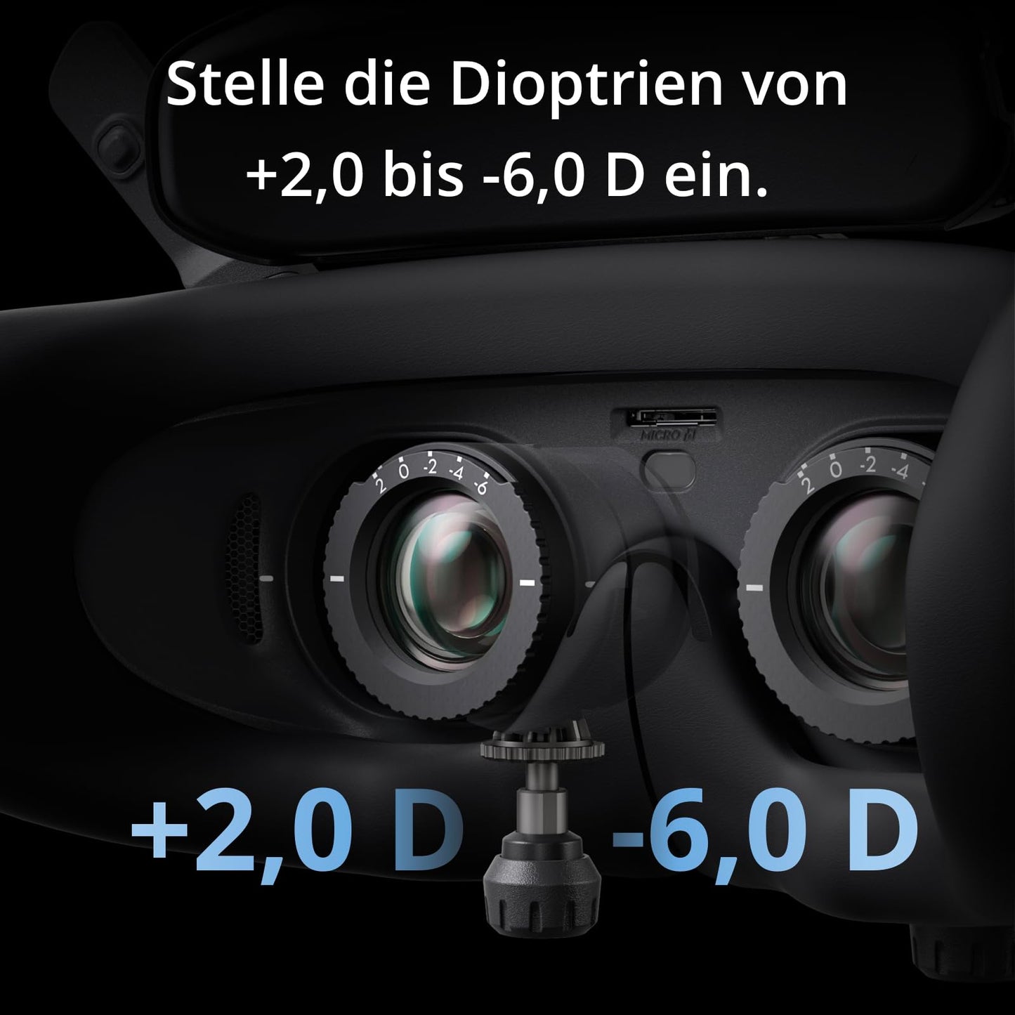 DJI Goggles 3, FPV goggles with breathtaking micro-OLED screens, immersive flight experience, O4 HD video transmission, adjustable diopters, wireless streaming, drone goggles - 6941565980069