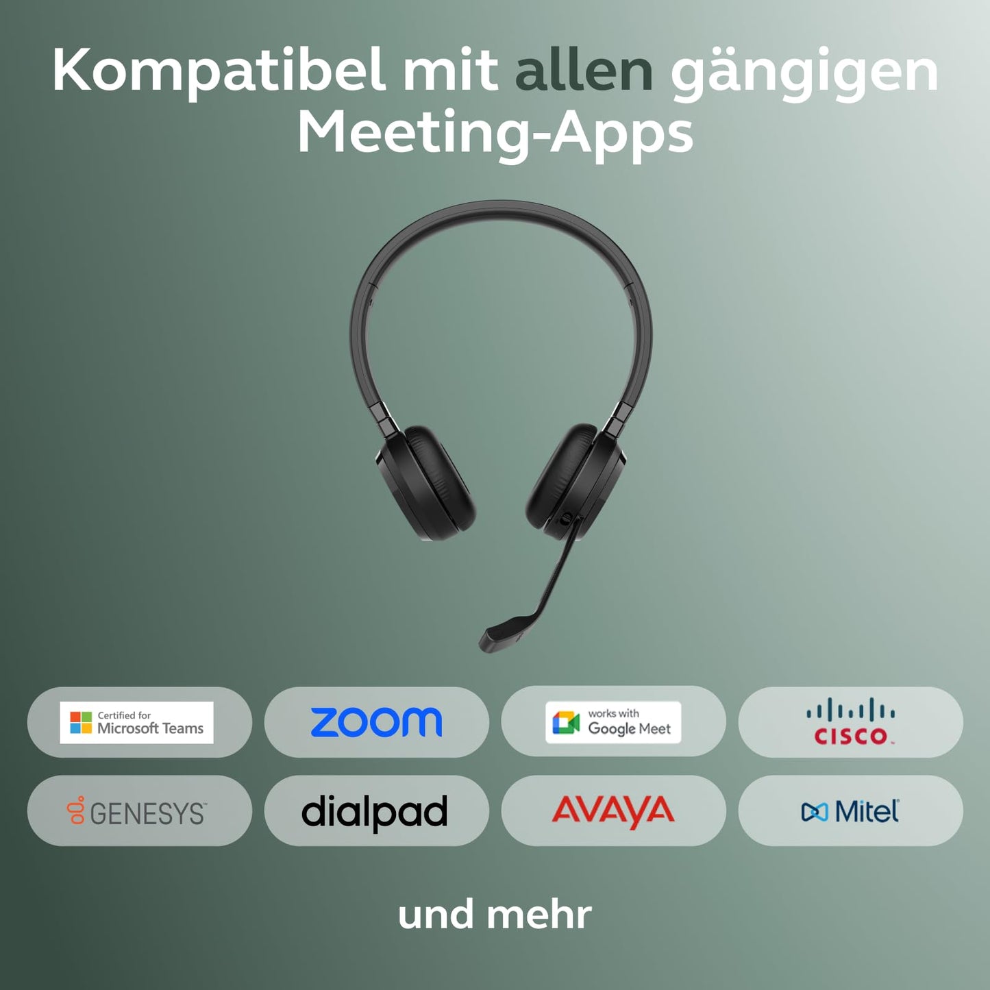 Jabra Evolve 65 TE (3rd Edition 2025) Wireless Bluetooth Stereo Headset with Noise Canceling Microphone, Connects 2 Devices, 16h Battery Life, USB-A Adapter, MS Teams Certified, Black - 6699-833-309