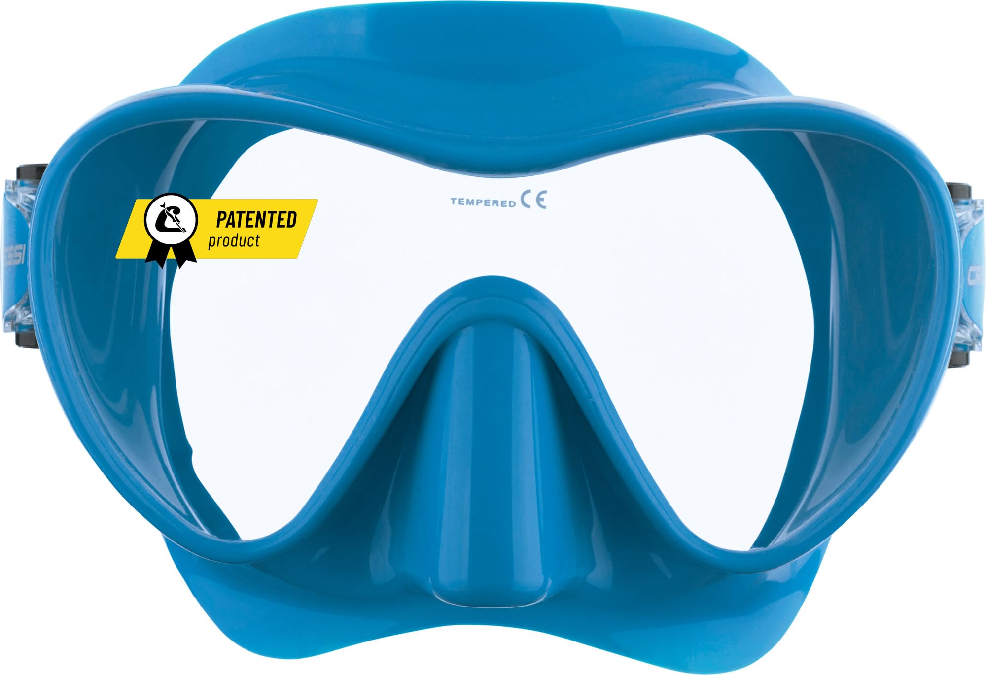 Cressi Frameless diving mask F1 - Fog-free glass lens, diving goggles - Ergonomic silicone edge, snorkel mask - dry snorkel & snorkel set - turquoise - mask - ZDN281025