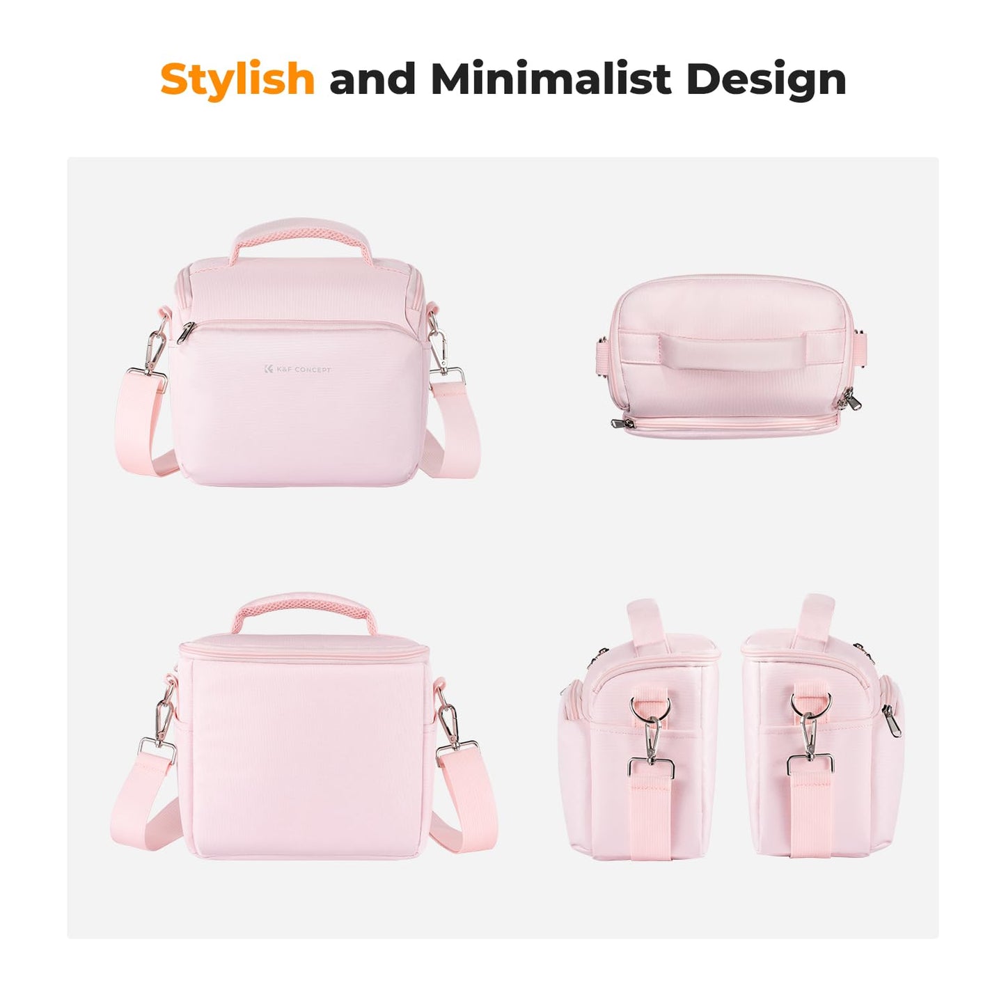 K&F CONCEPT Camera Backpack Camera Bag, SLR Bags Shoulder Bag, Camera Bag Liner Bag, Photo Bag for Photographers Suitable for Daily Use (Pink) - JPKF13.179V2US