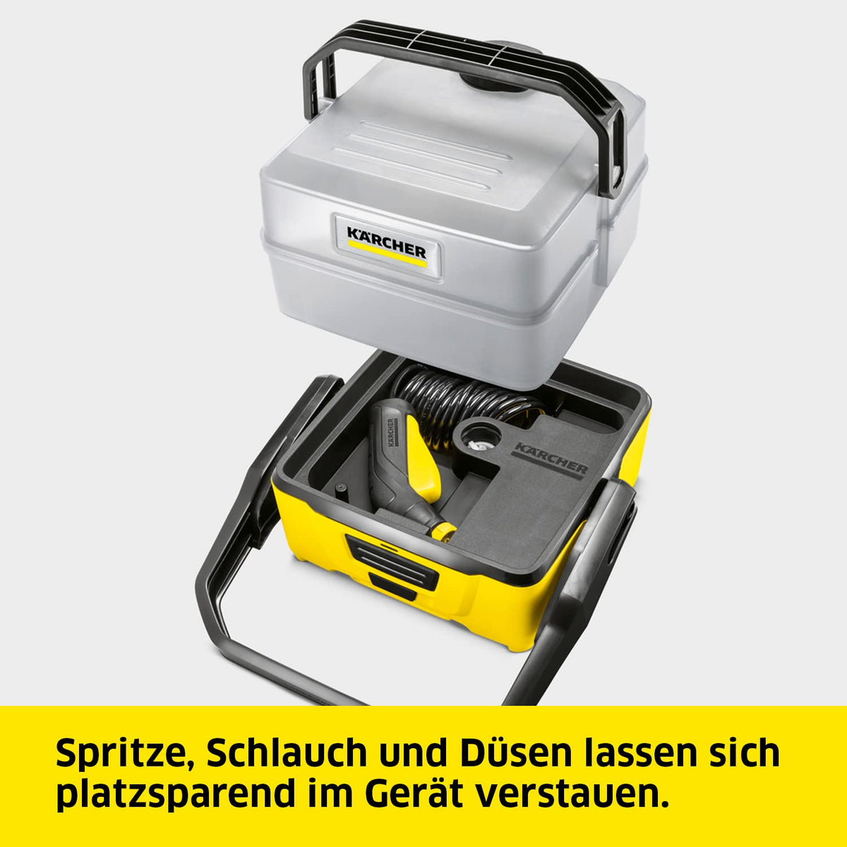 Kärcher Mobile Outdoor Cleaner OC 3 Plus Car (with car adapter for operation via car battery, extra large water tank volume: 7 l, lithium-ion battery, gentle low pressure) - 1.680-034.0
