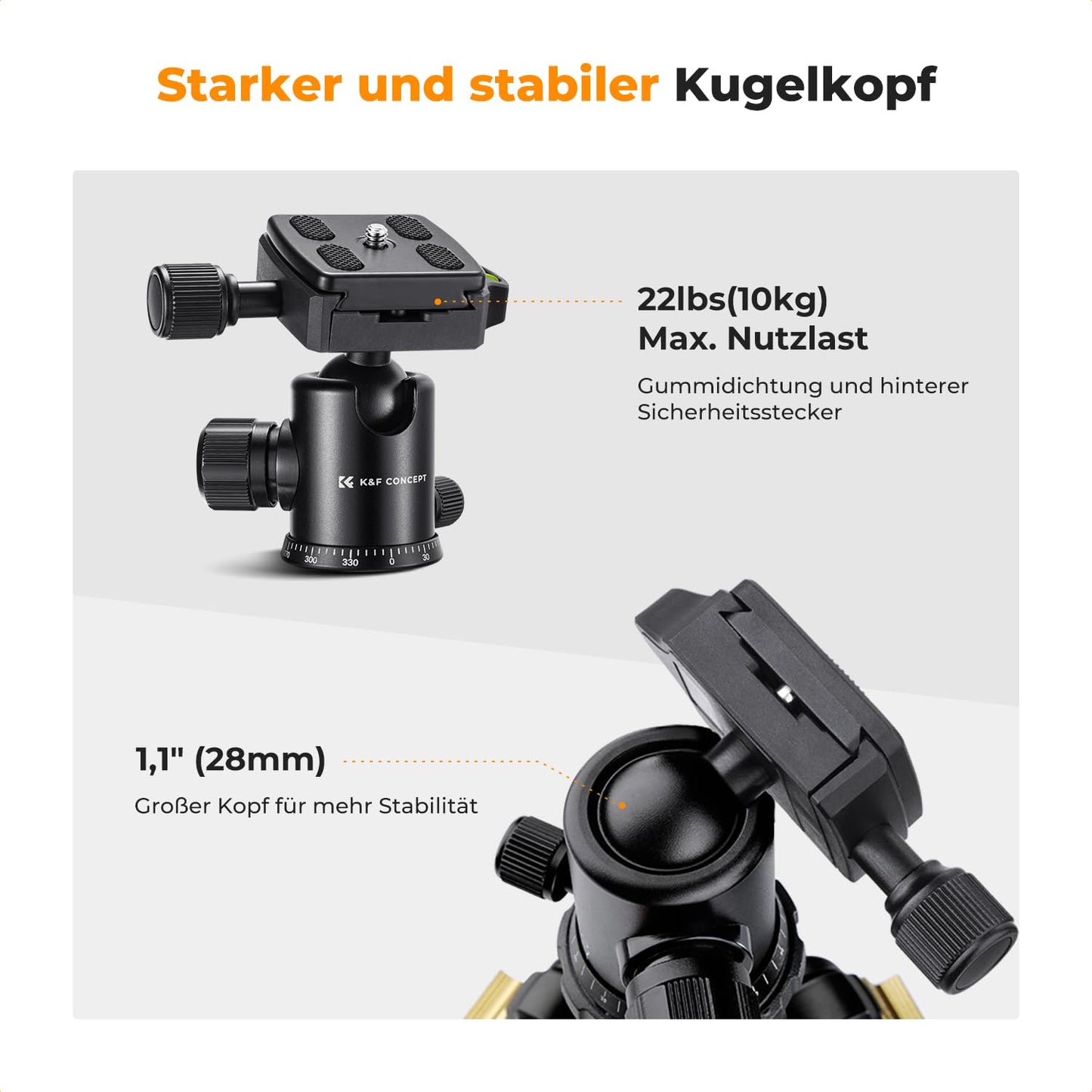 K&F CONCEPT camera tripod, 184cm mobile phone camera tripod, lightweight tripod with mobile phone holder and remote shutter release, portable photo tripod for camera and smartphone, aluminum tripod with 2 quick-release plates - TM2324