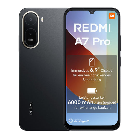 XIAOMI REDMI A7 Pro Smartphone 4+ 64GB, 6000mAh battery, 13MP camera, black