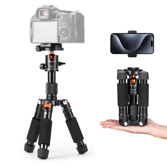 K&F CONCEPT Mini trepied, trepied pentru cameră de birou de 52 cm - S225A1+BH-25