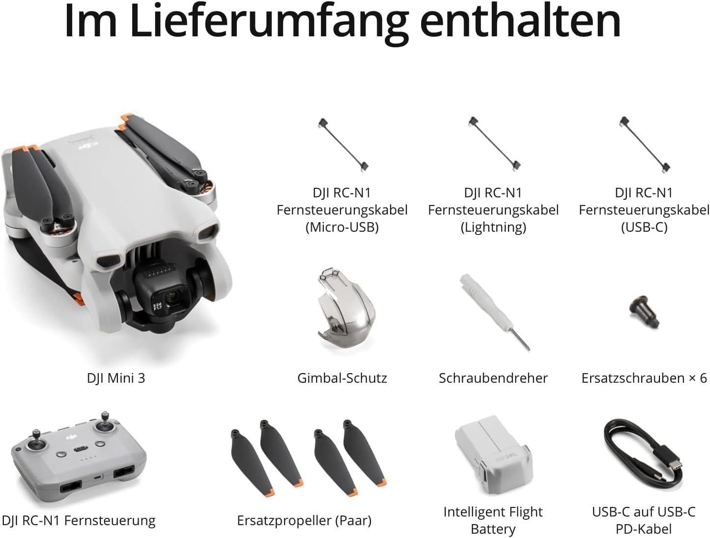 DJI Mini 3 Drohne – Ultraleichte Faltbare 4K HDR Video - 6941565979605