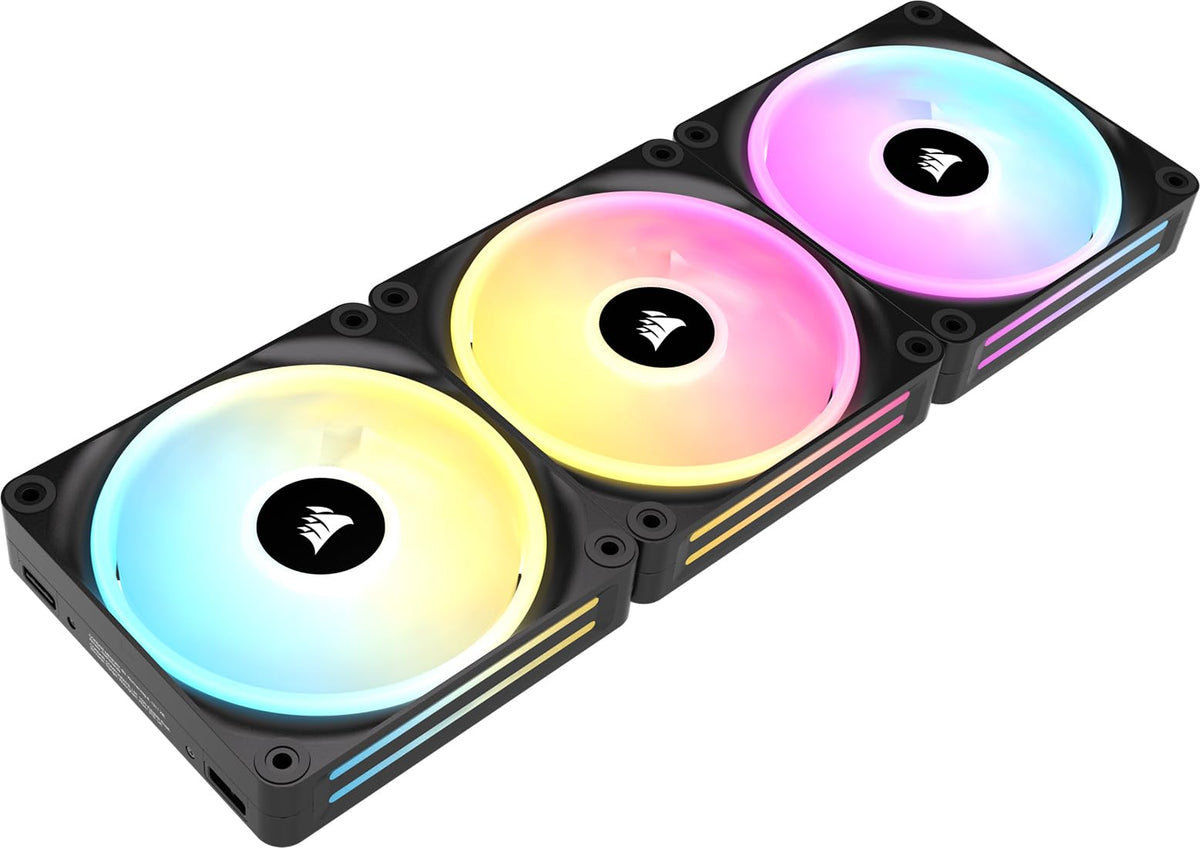 CORSAIR iCUE LINK QX120 RGB ventilator RGB de 120mm - pachet de trei - negru - CO-9051002-WW