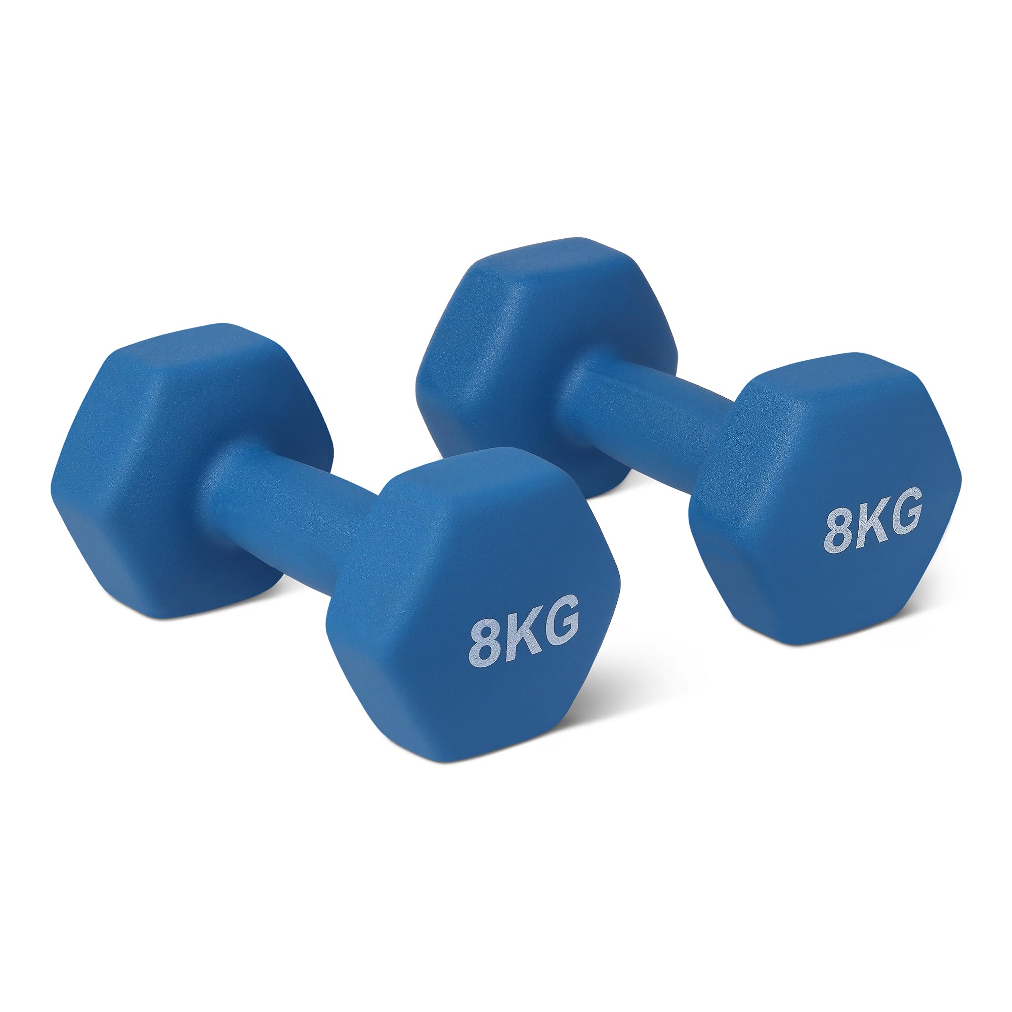 Amazon Basics Neoprene Dumbbell Weights Set, Pair of 8 kg - GND008