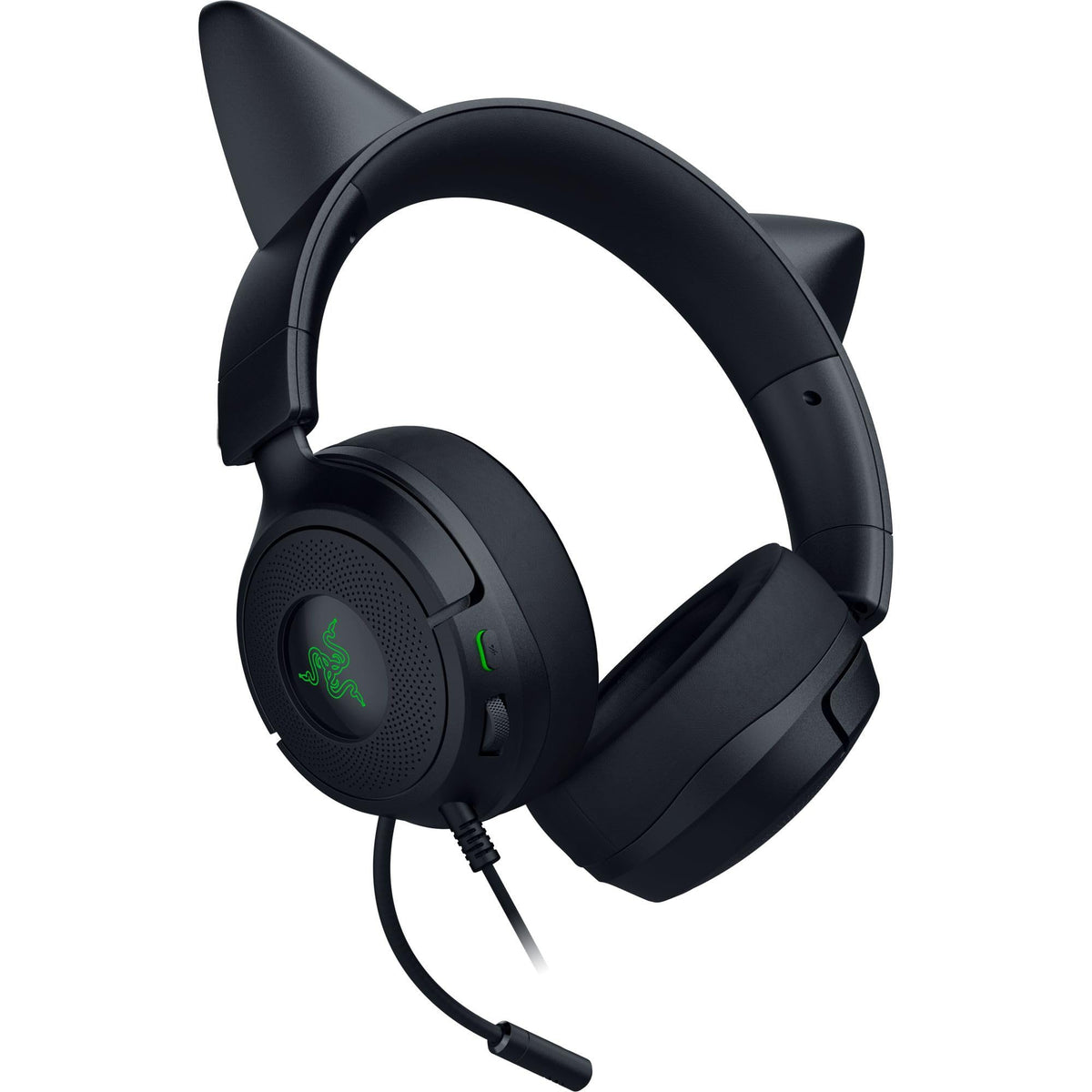 Razer Kraken Kitty V3 X - Wired Kitty Headset for Gaming - Iconic Kitty Ears - Weighs 270g - HyperClear Cardioid Microphone - Triforce 40mm Drivers - 3.5mm Jack | Black - RZ04-05350200-R3M1