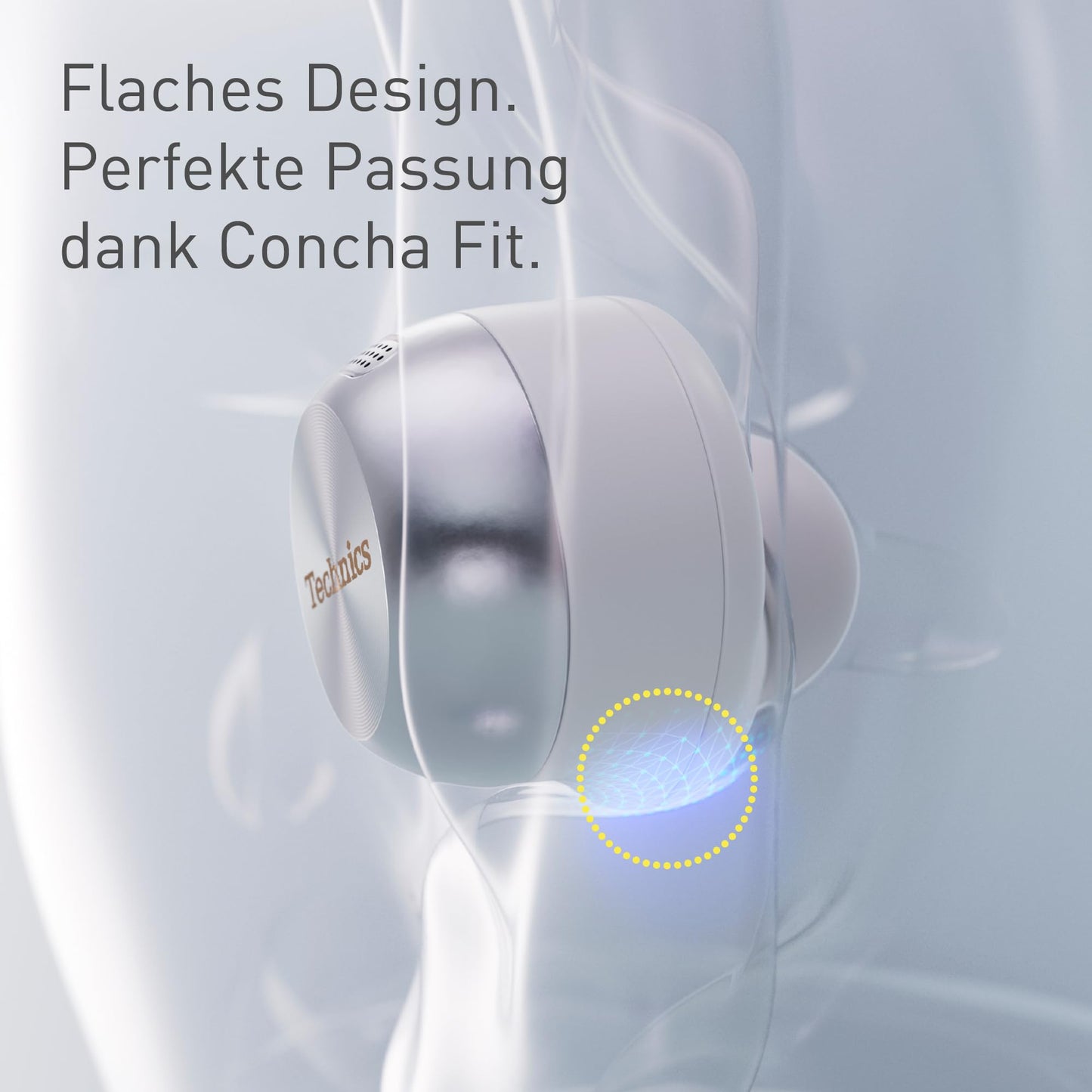 Technics EAH-AZ100E-A Wireless Noise Canceling Headphones, Comfortable In-Ear Headphones, Multipoint Bluetooth, Voice Focus AI, Midnight Blue