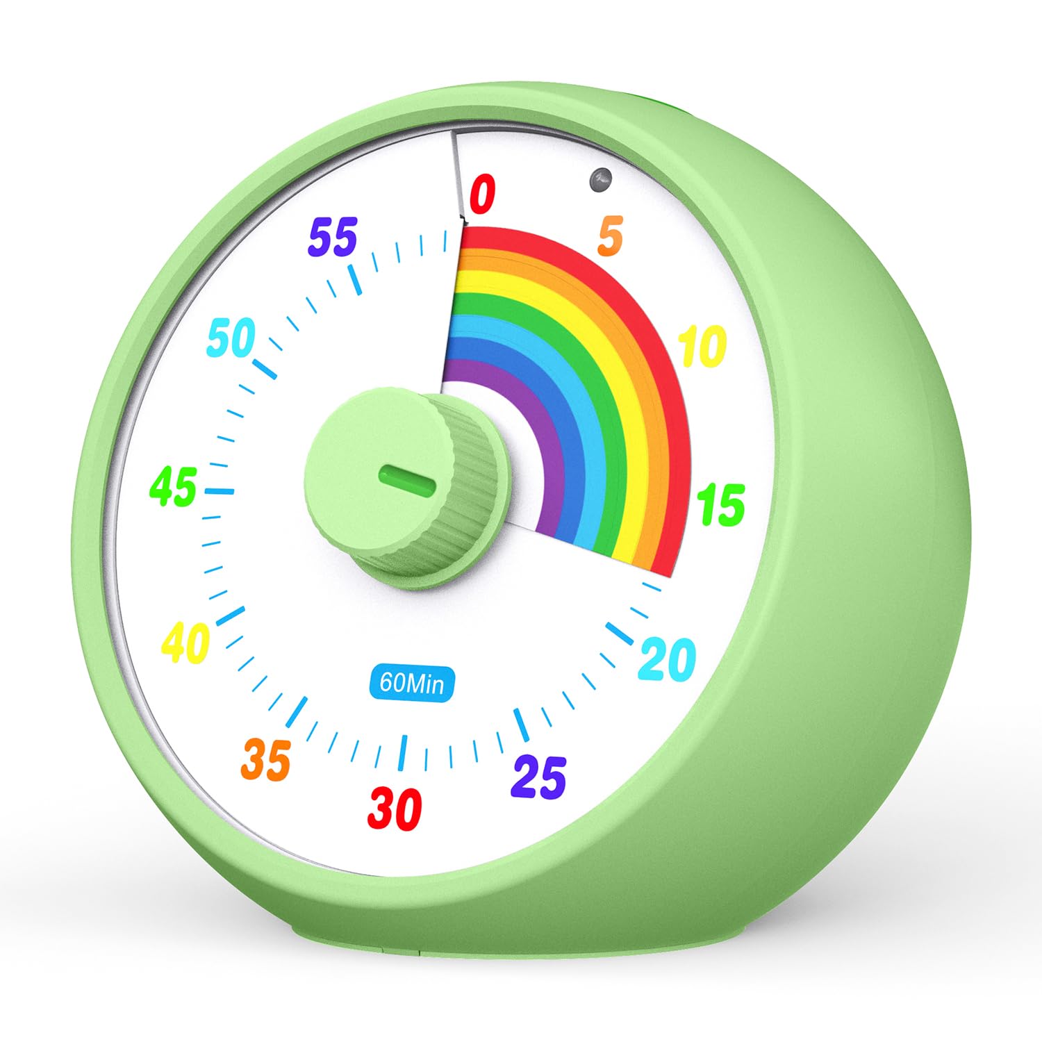 Visual Timer for Kids, 60 Minute Countdown for Classroom Office Kitchen, Desk Timer Kids Time Management Tools with Quiet Operation, Tomato Time Tool Rainbow Pattern - ML6300