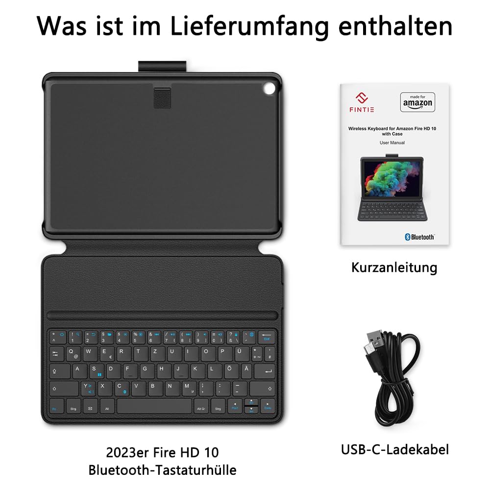 Brand new and “Made for Amazon”: Bluetooth keyboard case for Amazon Fire HD 10 (13th Gen., 2023) - BON0002