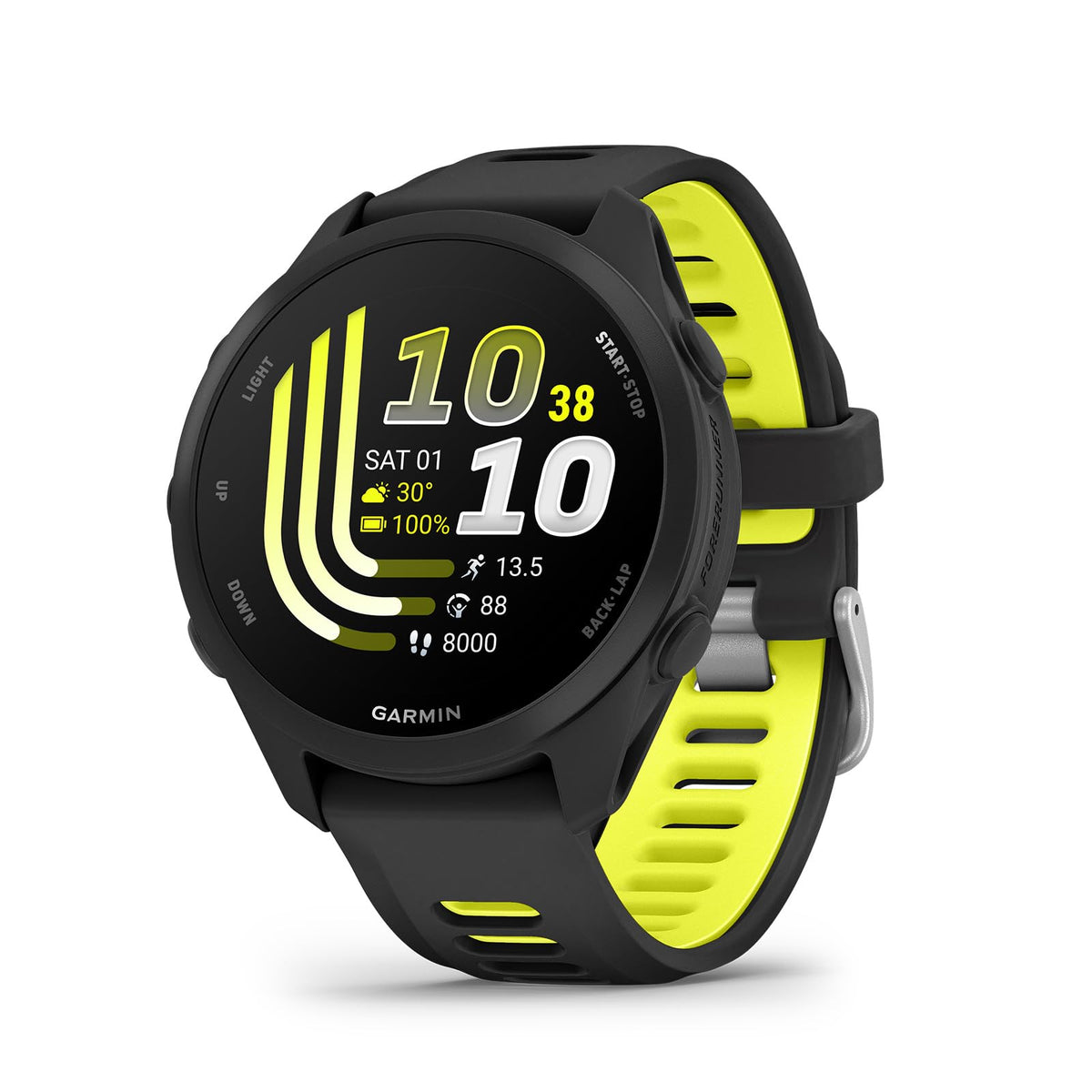 Garmin Forerunner 170 43mm - Running smartwatch, 1.2" AMOLED touchscreen, up to 10 days battery life, training recommendations, health data, smart features, 80+ sports apps, Pay - 010-03920-00