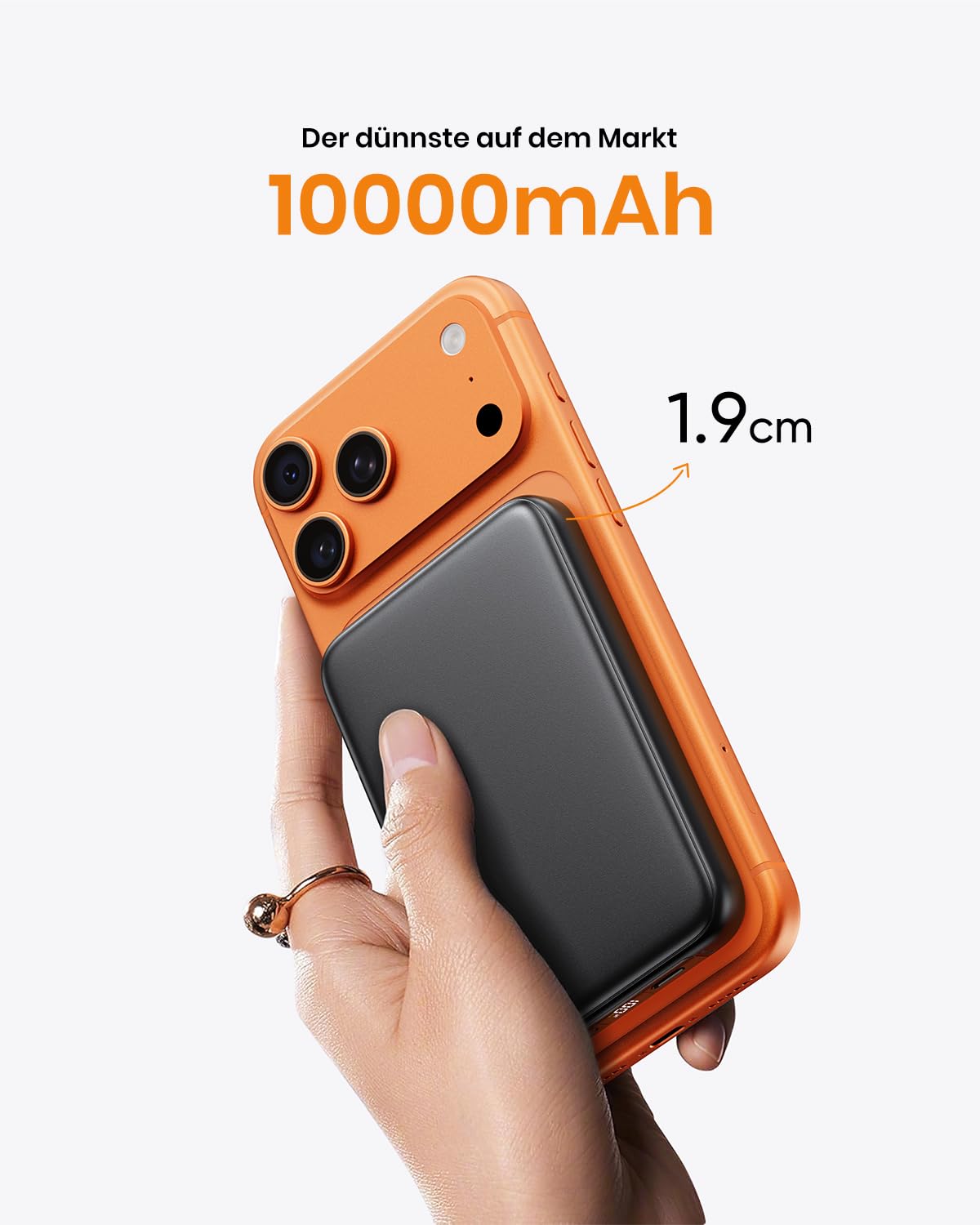Power Bank 10000mAh Magnetic External Power Bank Wireless Magnetic with USB-C 20W, Fast Charger Portable Charger Compatible with iPhone 17 Pro Max/17 Pro/16/15 Pro Max/Pro/14/13/12 - C19PW