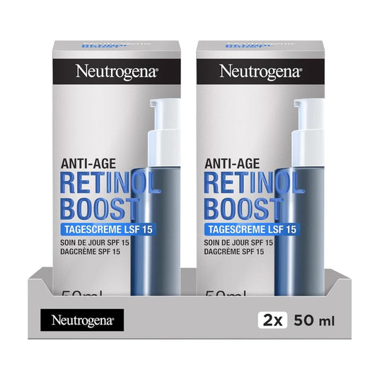 Neutrogena Retinol Boost Anti Age Day Cream SPF 15, 2 x 50 ml - 50658