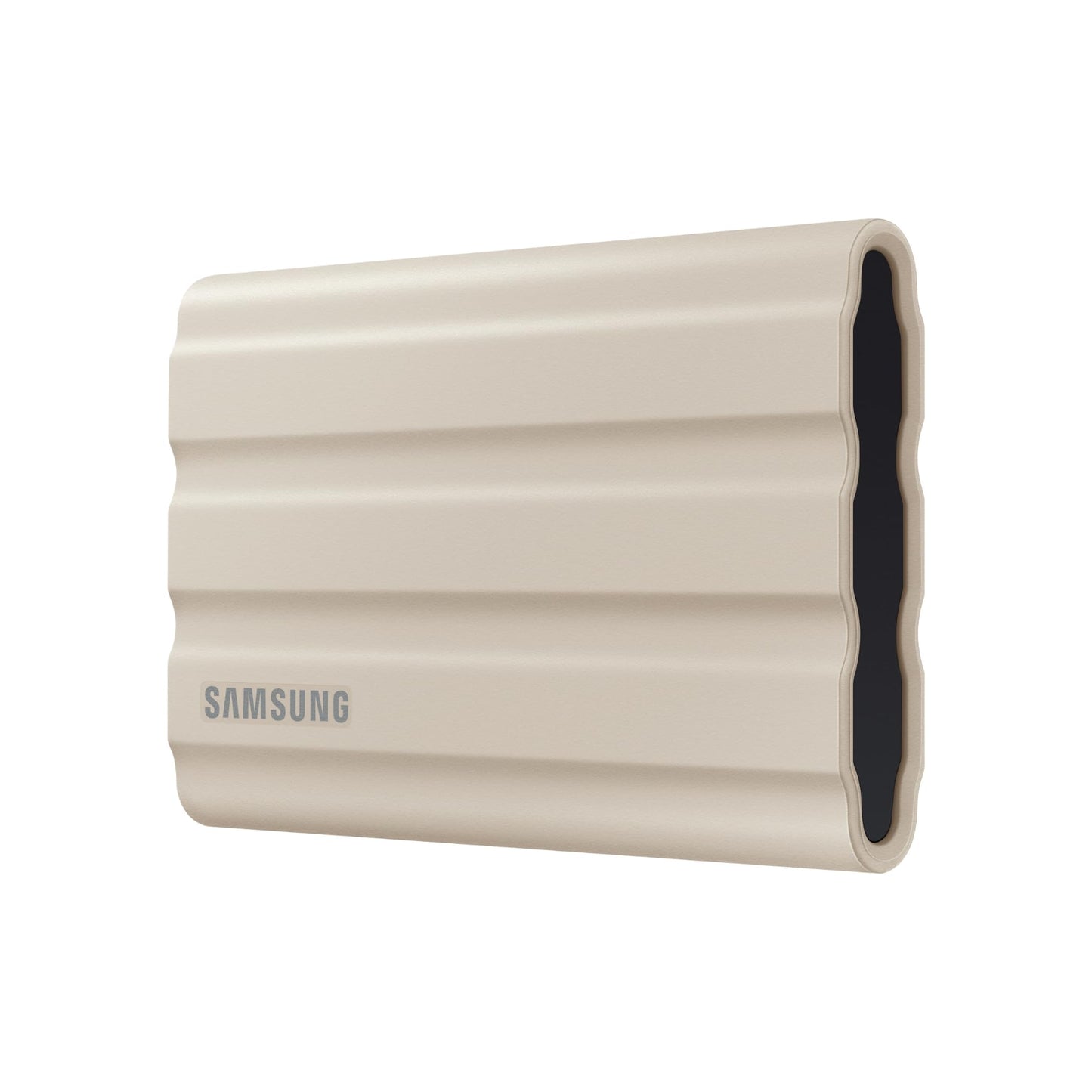 Samsung Portable SSD T7 Shield, 2 TB, USB 3.2 Gen.2, 1,050 MB/s read, 1,000 MB/s write, robust external hard drive outdoor for Mac, PC and smartphone, beige, MU-PE2T0K/EU