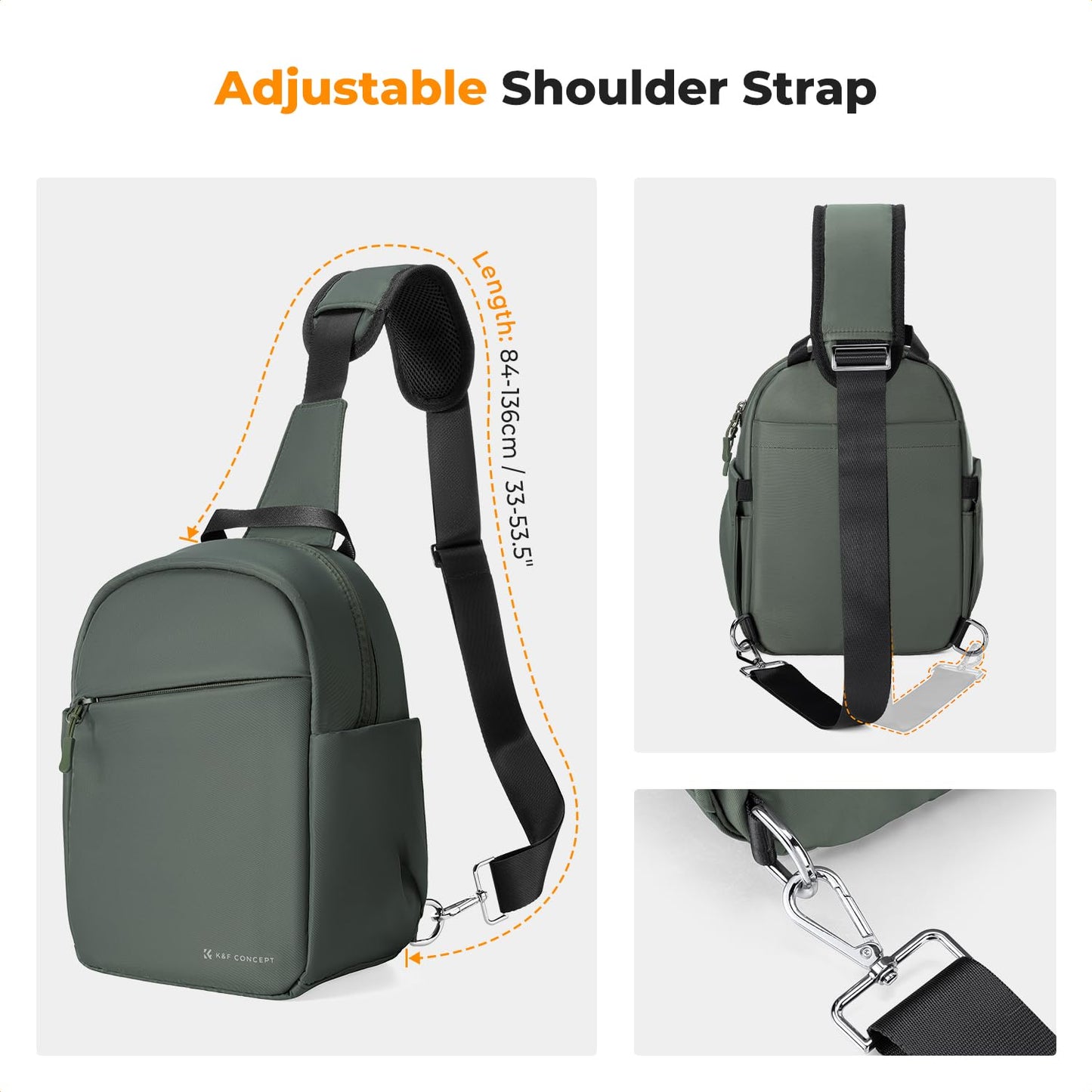 K&F CONCEPT camera bag, camera sling bag, shoulder bag, photo backpack, small, waterproof camera backpack, adjustable shoulder strap, camera backpack for DSLR/SLR camera lens - JPKF13.171V2US