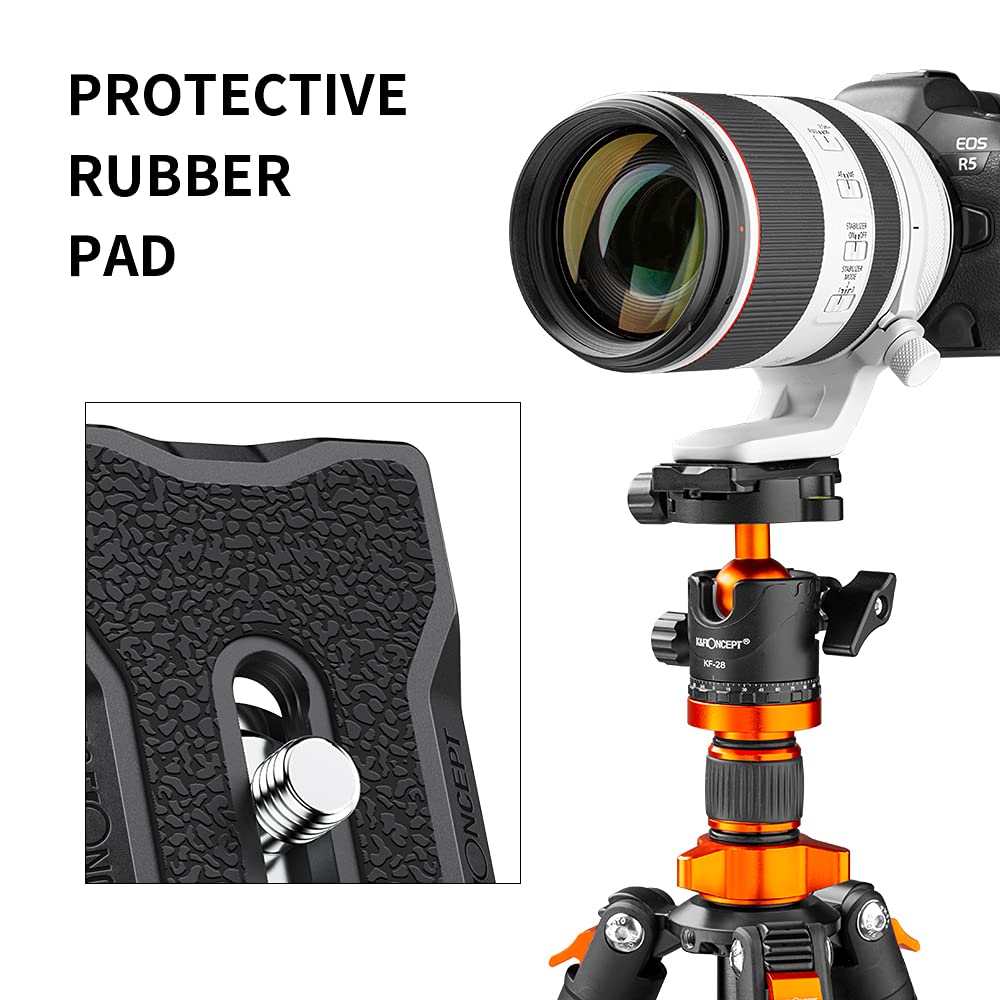 K&F CONCEPT camera quick release plate, 2 pack aluminum quick release plate with 1/4'' thread, Arca-Swiss quick release system for most tripod, tripod head, DSR/DSRL camera - KF31.031