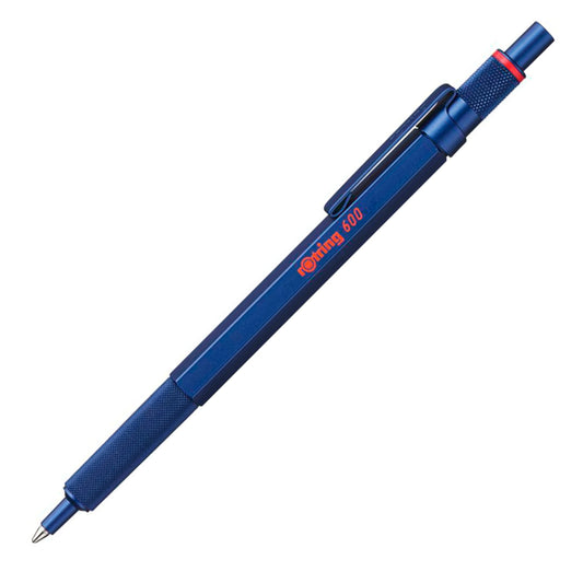 rOtring 600 Ballpoint Pen | Medium Tip | Black Ink | Blue Barrel | Refillable - 2114262