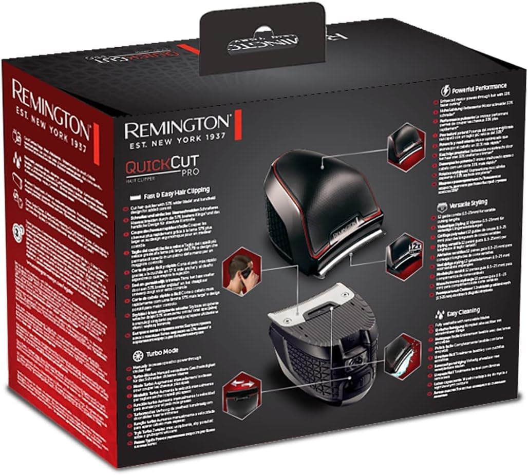 Remington Hair Clipper DIY, Matte Black, Mains and Battery Operation - HC4300