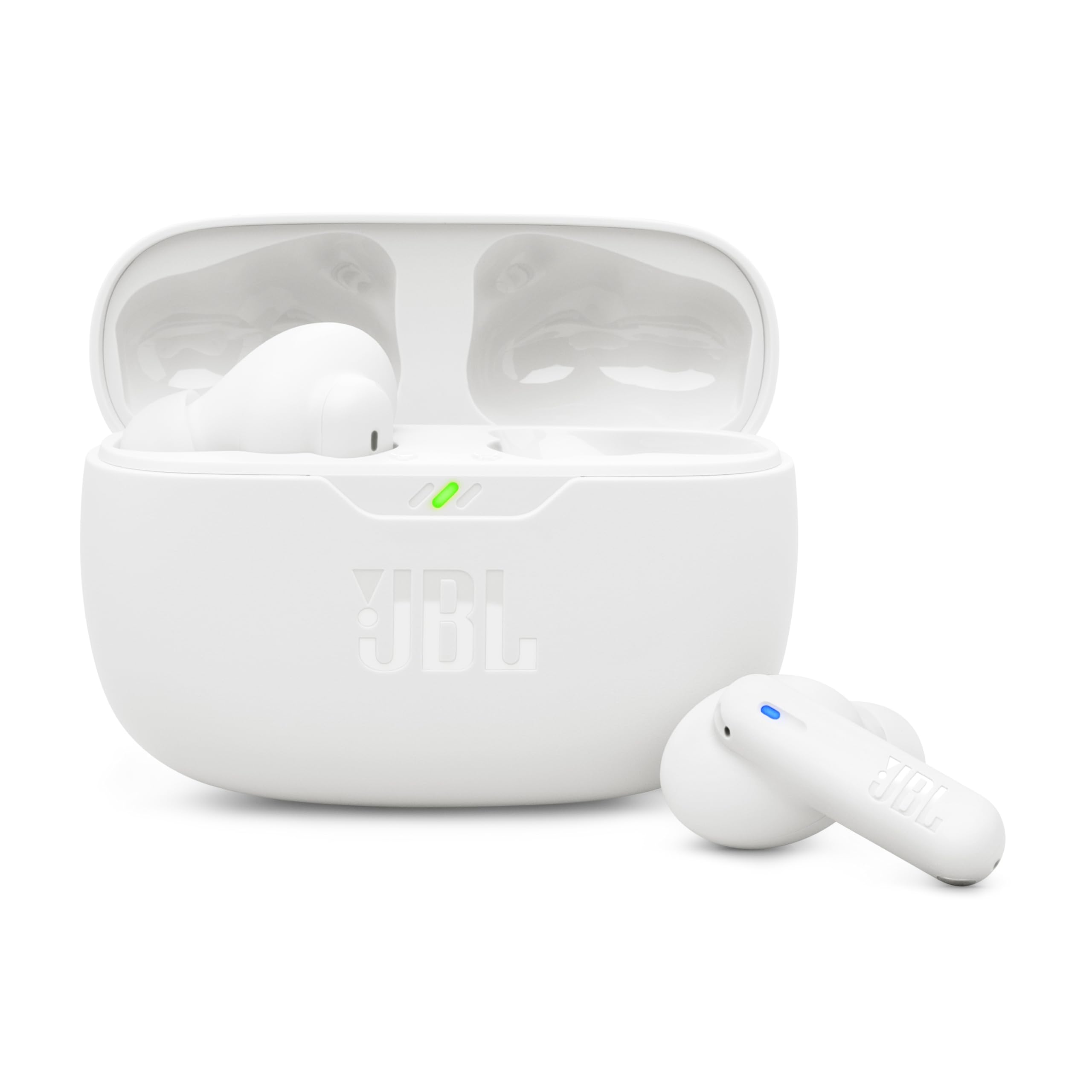 JBL Wave Beam 2, wireless Bluetooth in-ear headphones with noise canceling, 40 h playback time, JBL Pure Bass Sound, Smart Ambient technology and multipoint connection, white - JBLWBEAM2WHT
