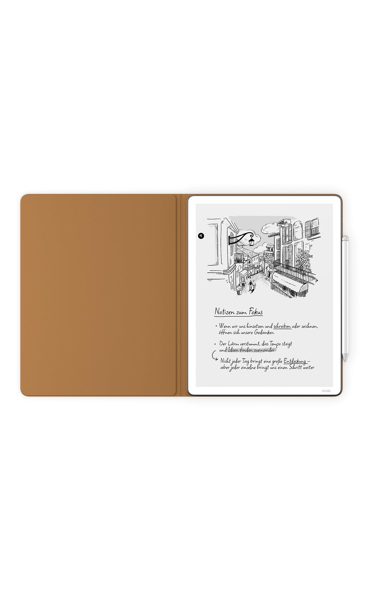 Now new: Elegant Amazon Kindle Scribe flip case with magnetic attachment, slim protective case - premium leather - 53-101640